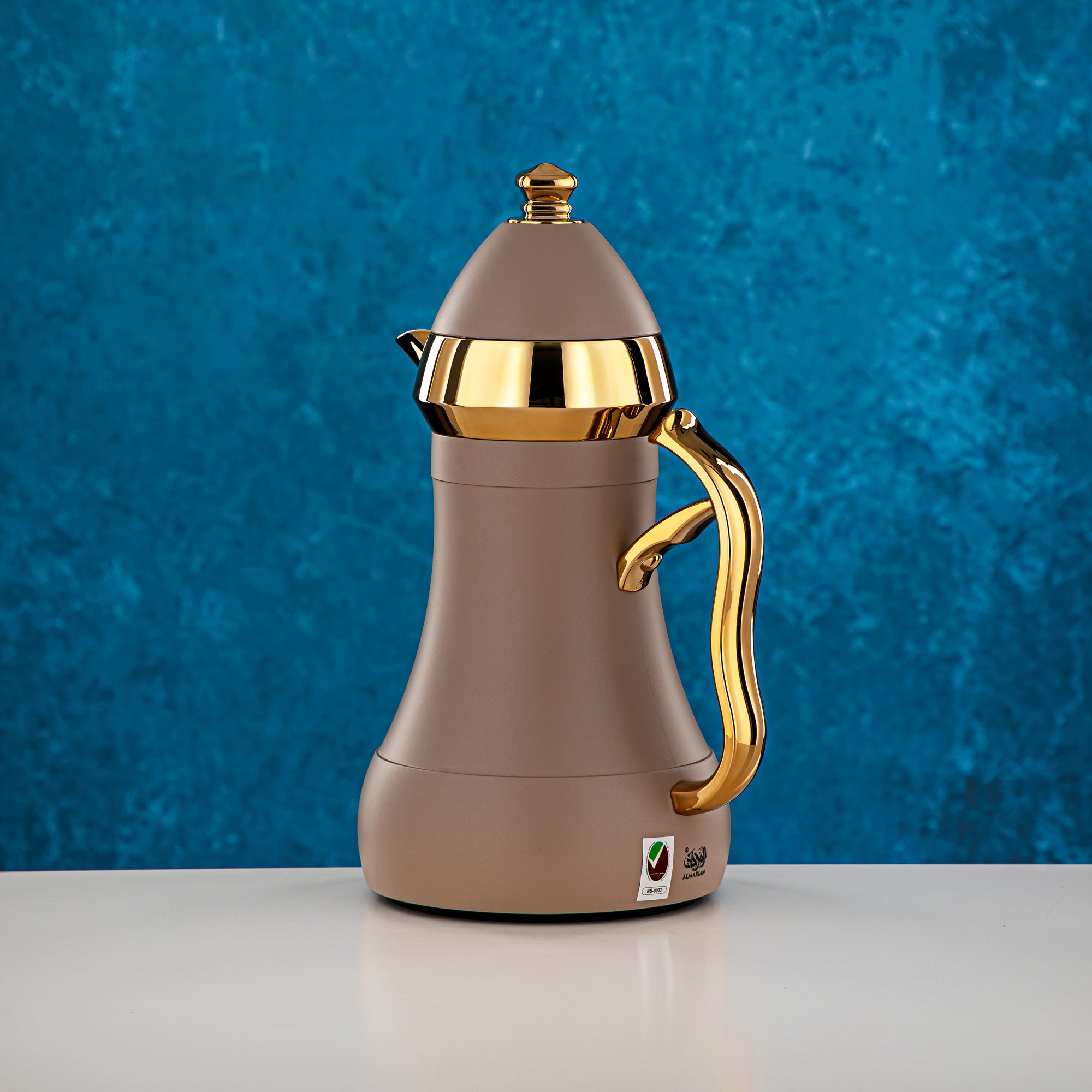 المرجان طقم ترامس قطعتين</i> كاكي وذهبي - AMJ-070/B070Q385YZC95