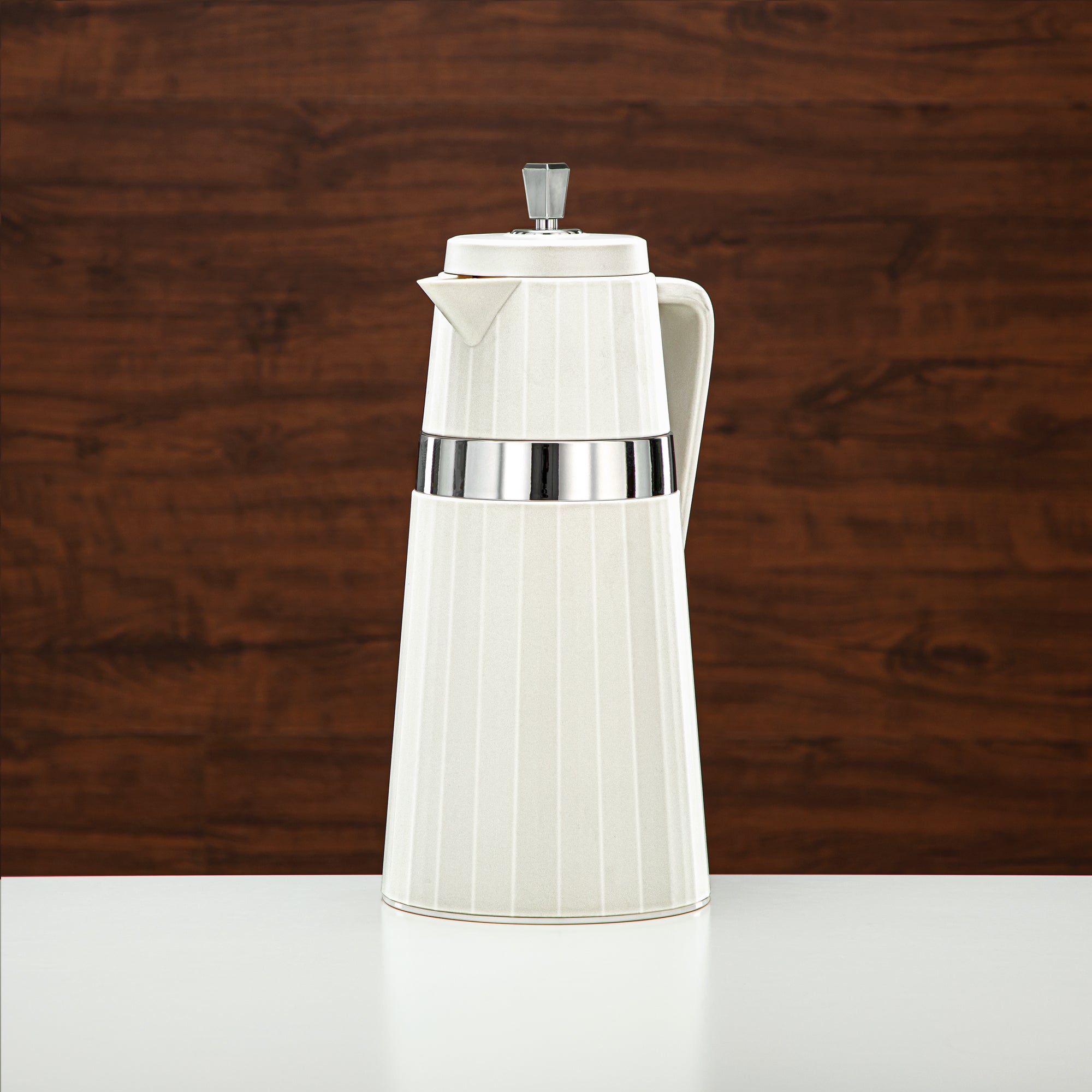 المرجان طقم ترامس قطعتان عاجي وفضي - C77-IC