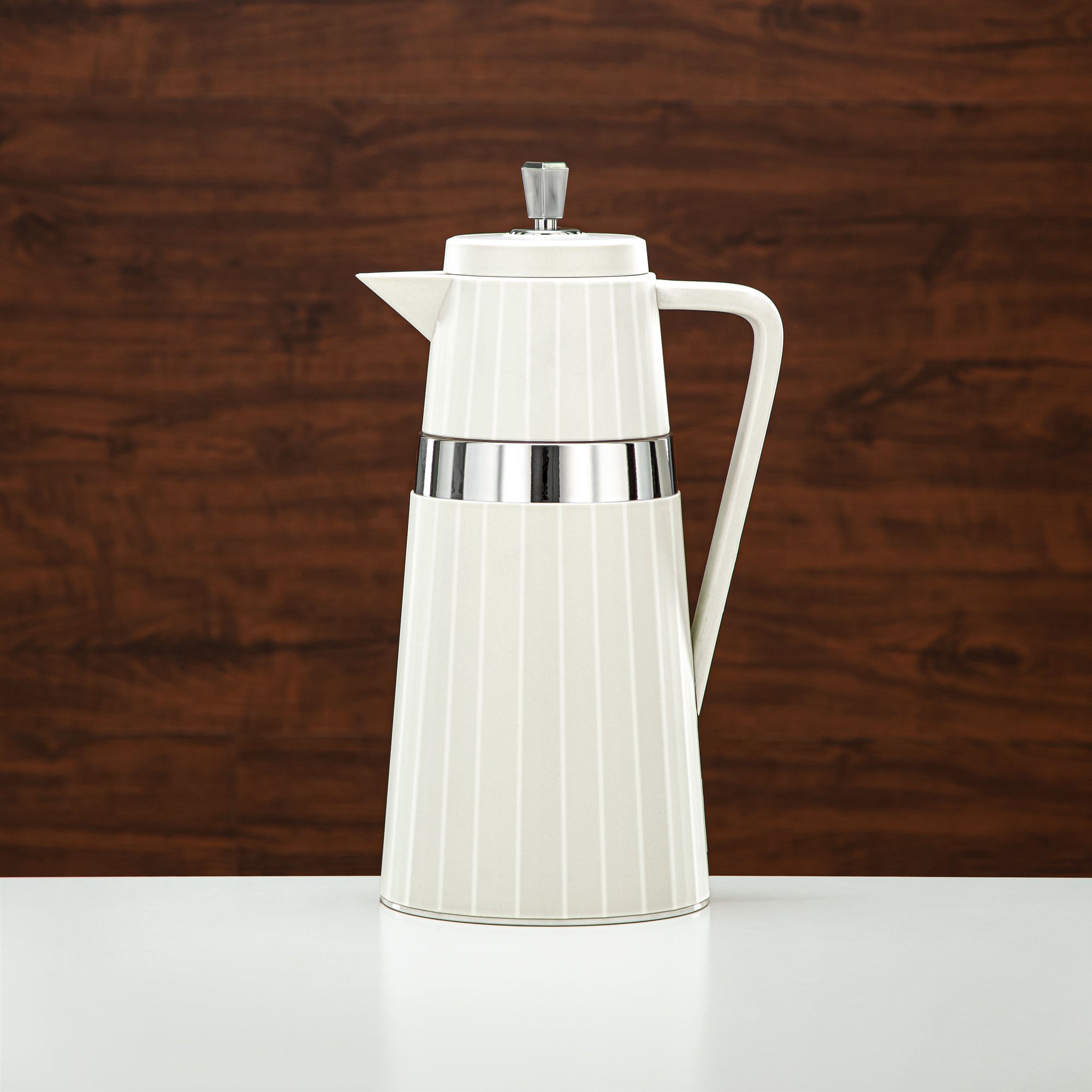 المرجان طقم ترامس قطعتان عاجي وفضي - C77-IC