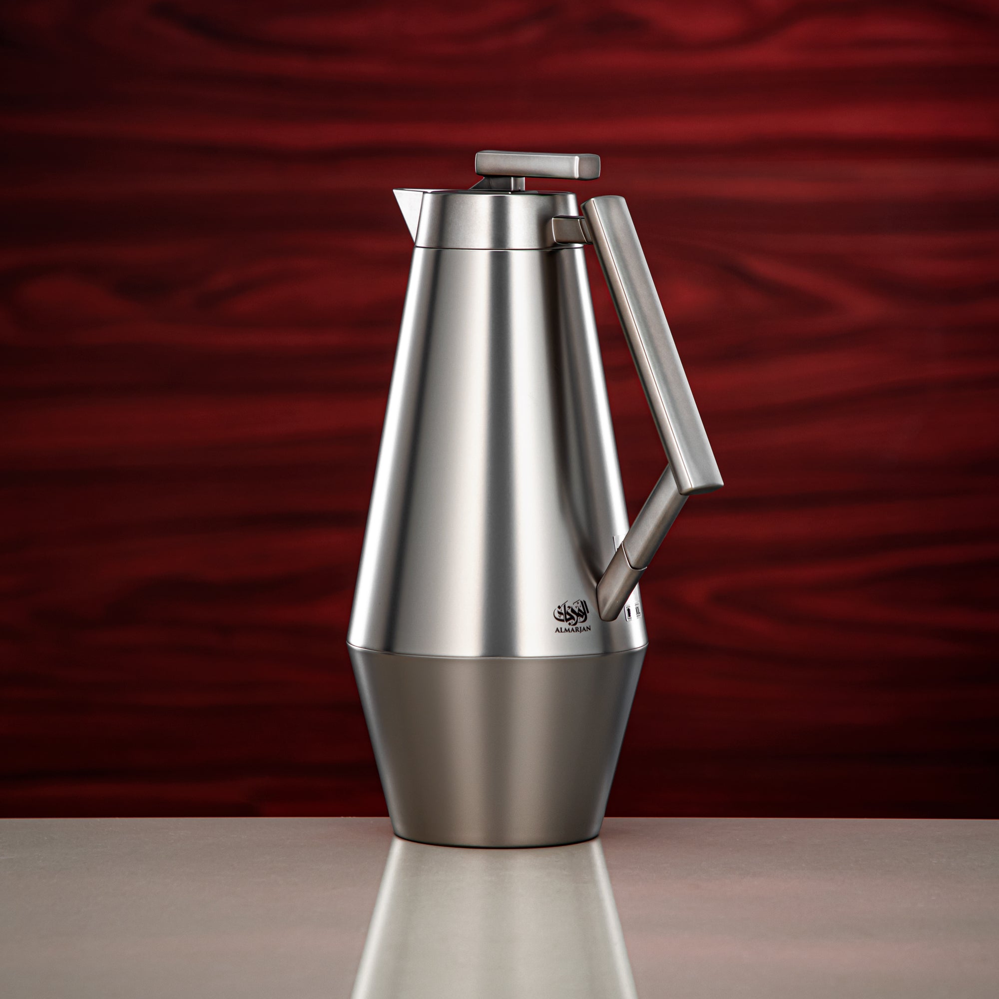 Almarjan Vacuum Flask Set 0.7L & 1L Matt Nickel