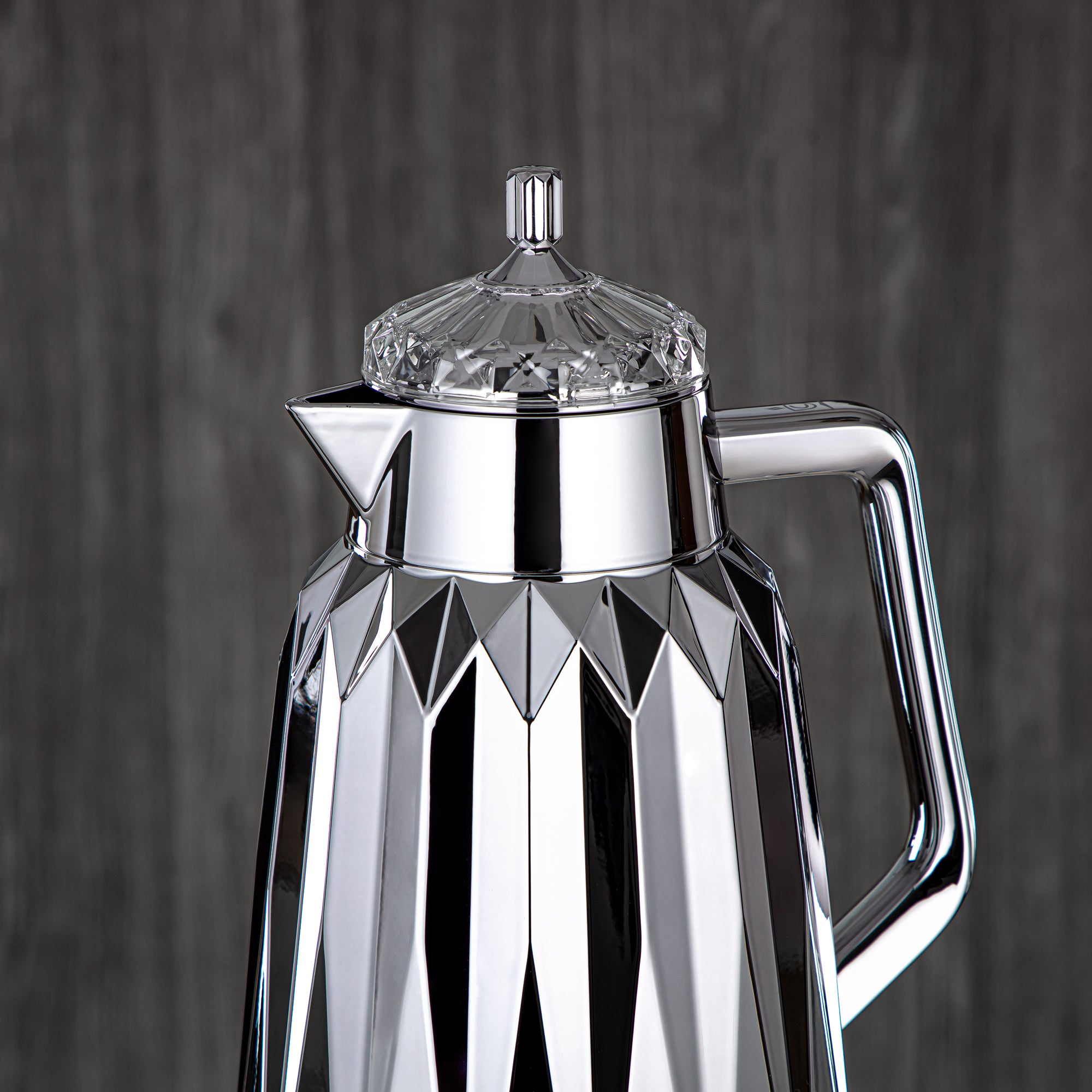 ألمرجان طقم ترامس - 1 لتر + 1 لتر، ABS، فضي، تشطيب مرآة | FG209AB-100 ALLC