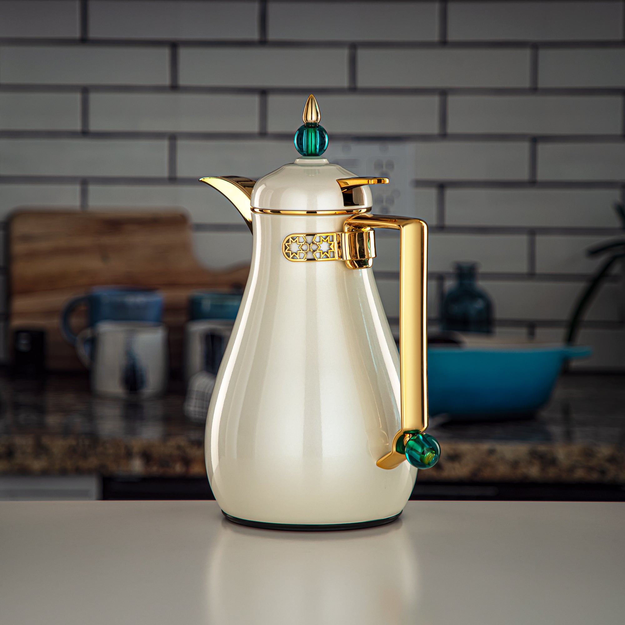 المرجان طقم ترامس</i> قطعتين أبيض وذهبي - FG803-070/100 DG/PW