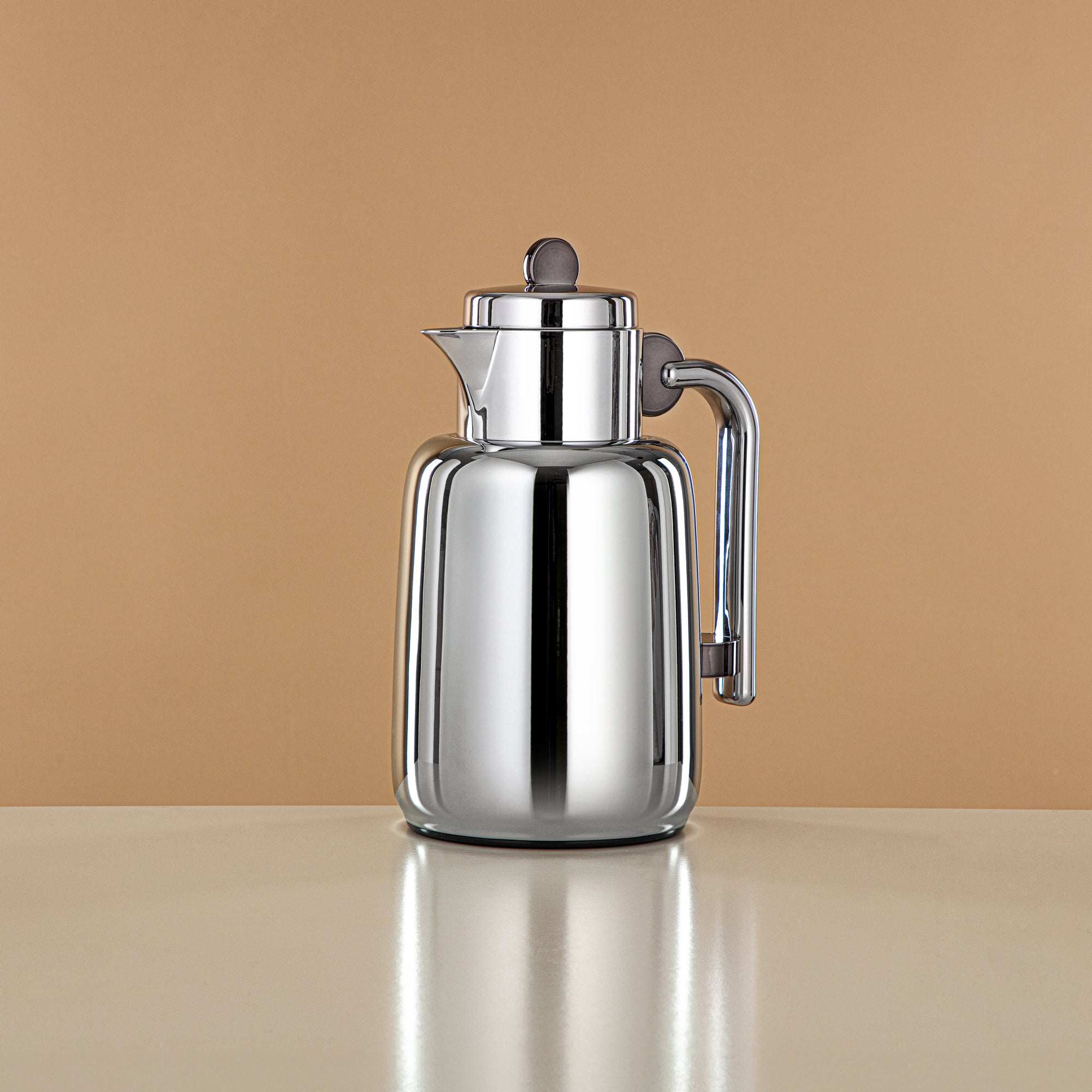 ألمرجان طقم ترامس - 0.7 لتر + 1 لتر، فضي وأسود مسدس (FG808-070/100 GBL/C) - لتقديم الشاي والقهوة