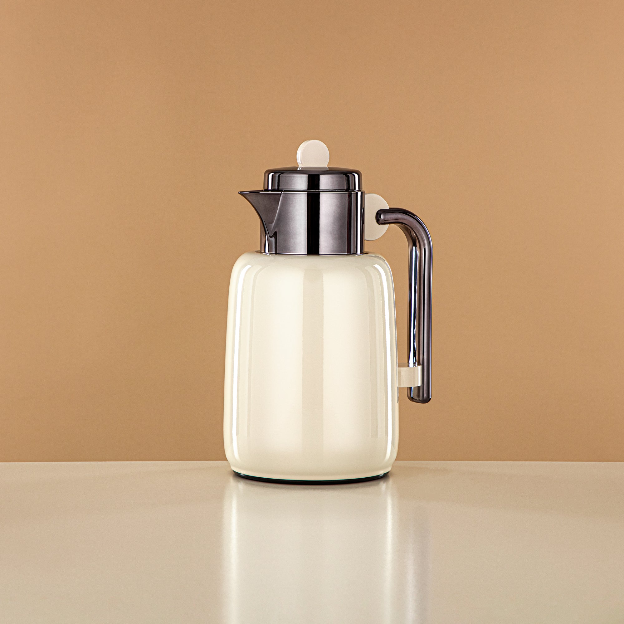 ألمرجان طقم ترامس - 0.7 لتر + 1 لتر، عاجي وأسود مسدس (FG808-070/100 IV/GBL) - لتقديم الشاي والقهوة