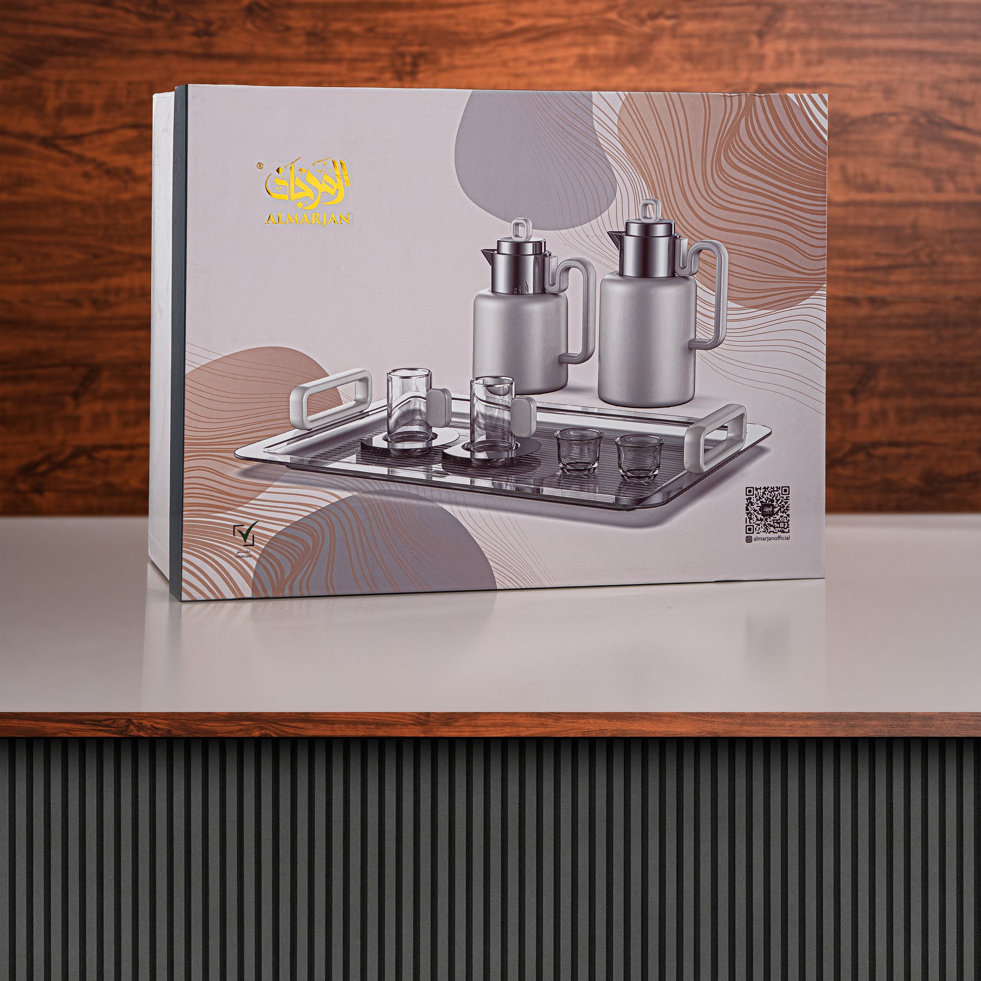 دائمًا طقم الترمس المرجان 0.5 لتر و1 لتر نيكل مطفي وذهب مطفي (FG815-21 MNI/MG)