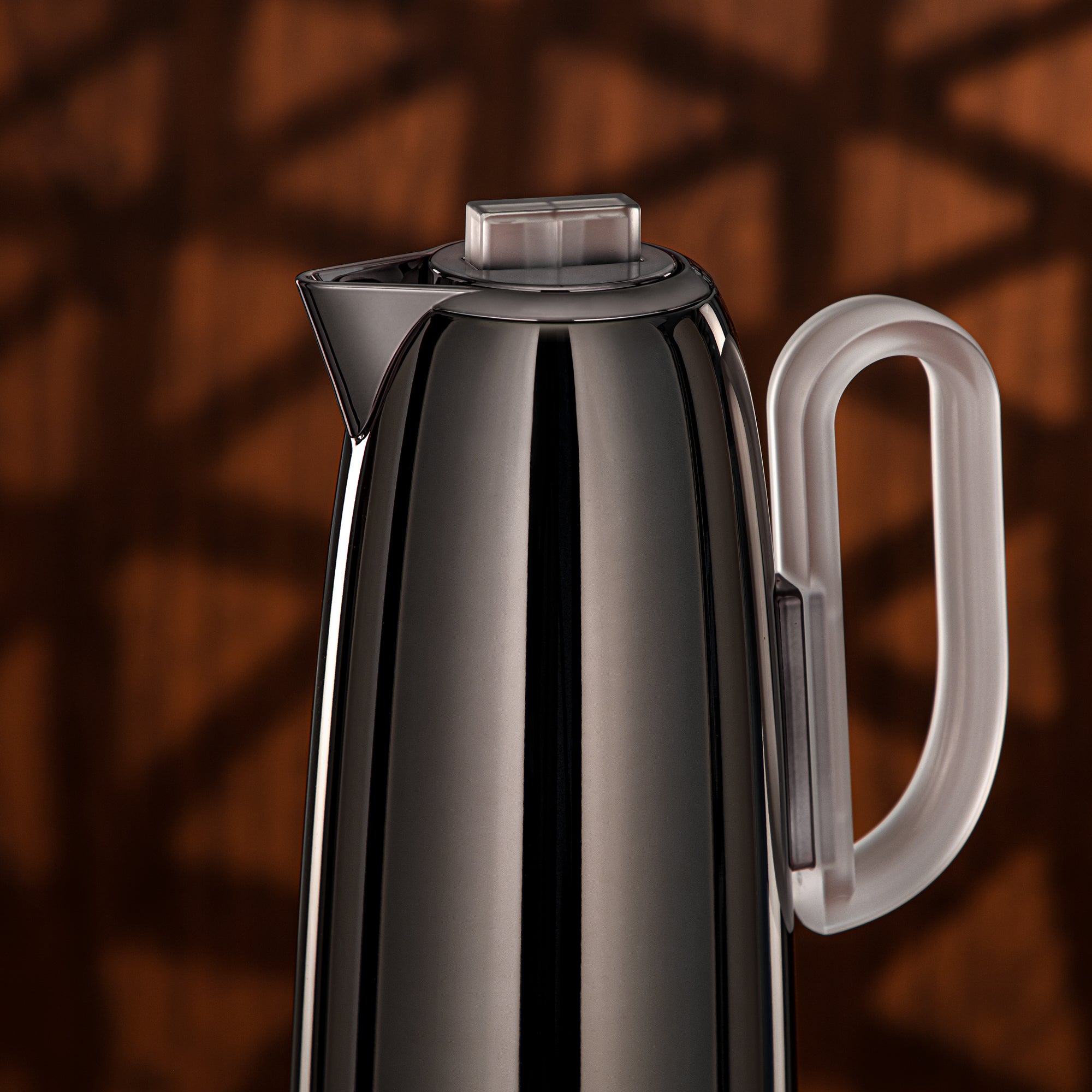 طقم ترامس المرجان 0.7 لتر و1 لتر لون أسود معدني وثلجي