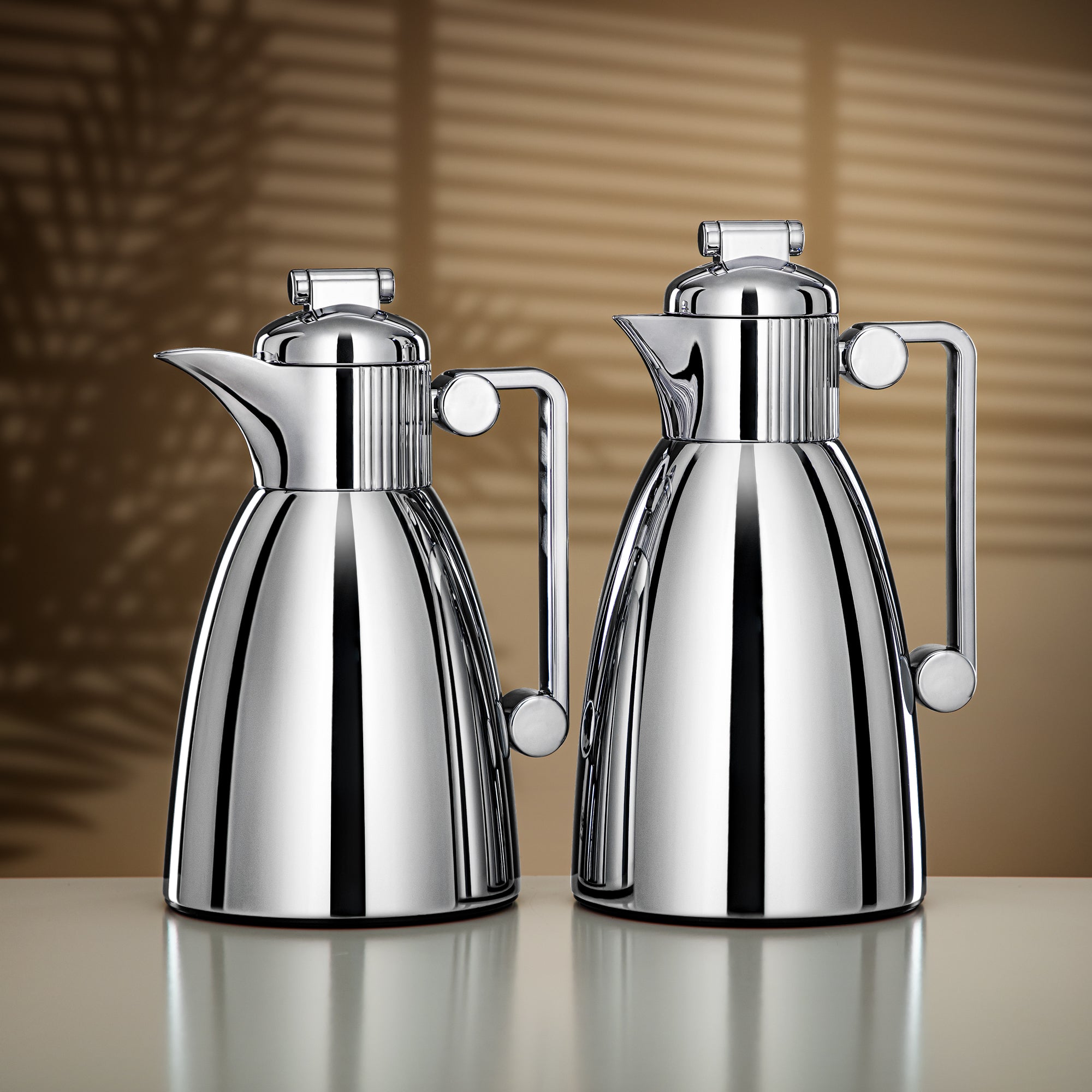 Almarjan Vacuum Flask Set 0.7L & 1L Silver