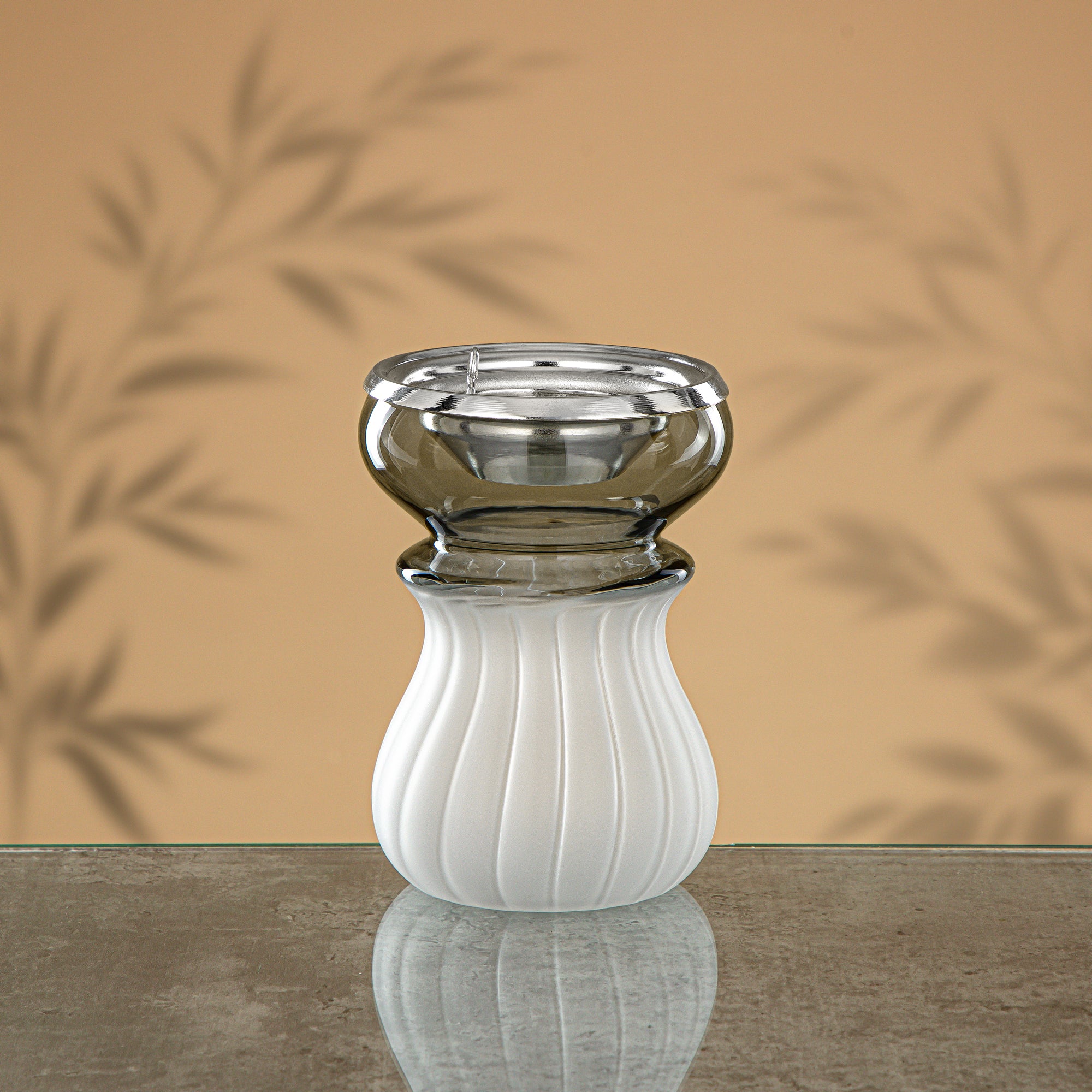 مبخرة المرجان الرمادية الشفافة والمطفية