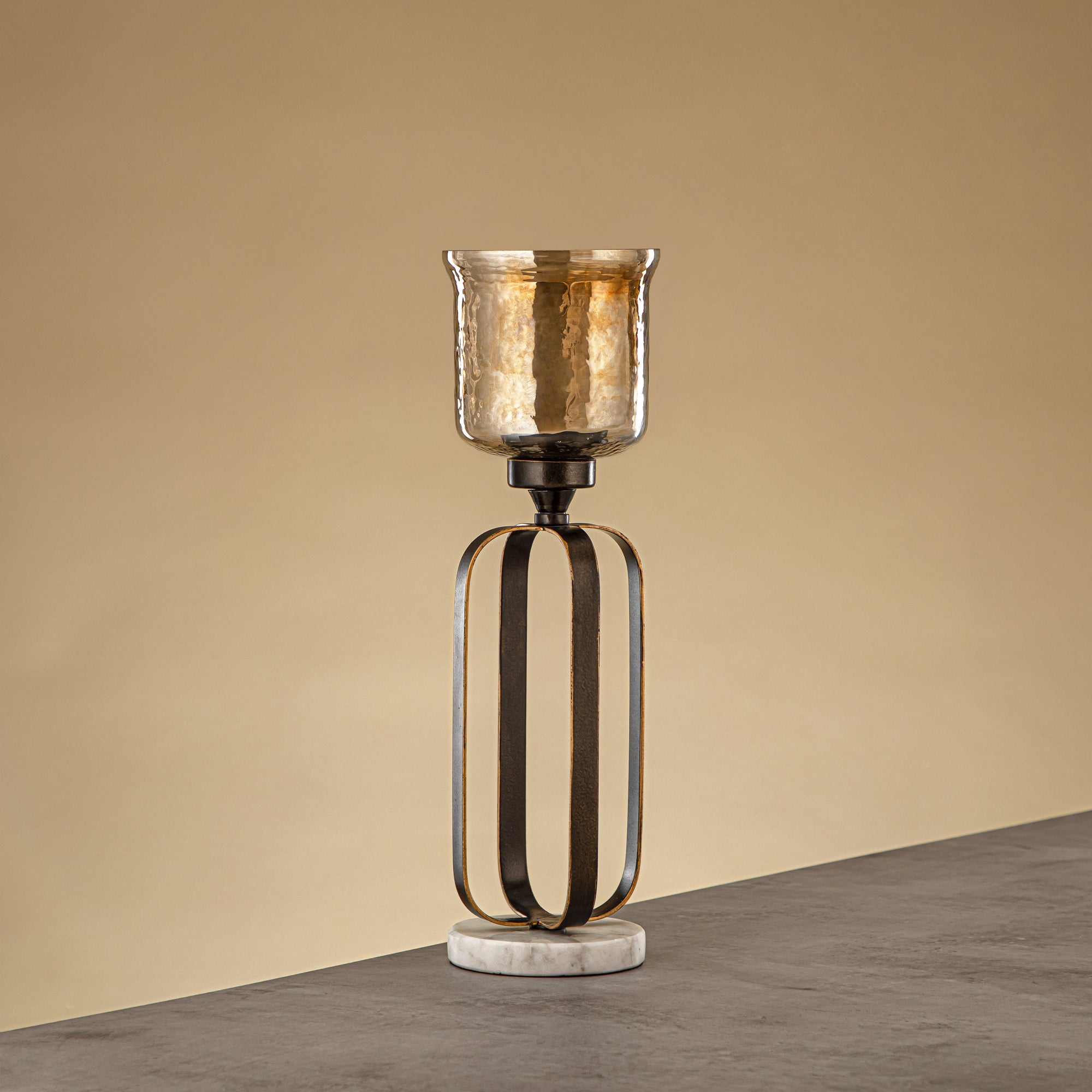 Almarjan Votive Holder 37cm Dark Bronze