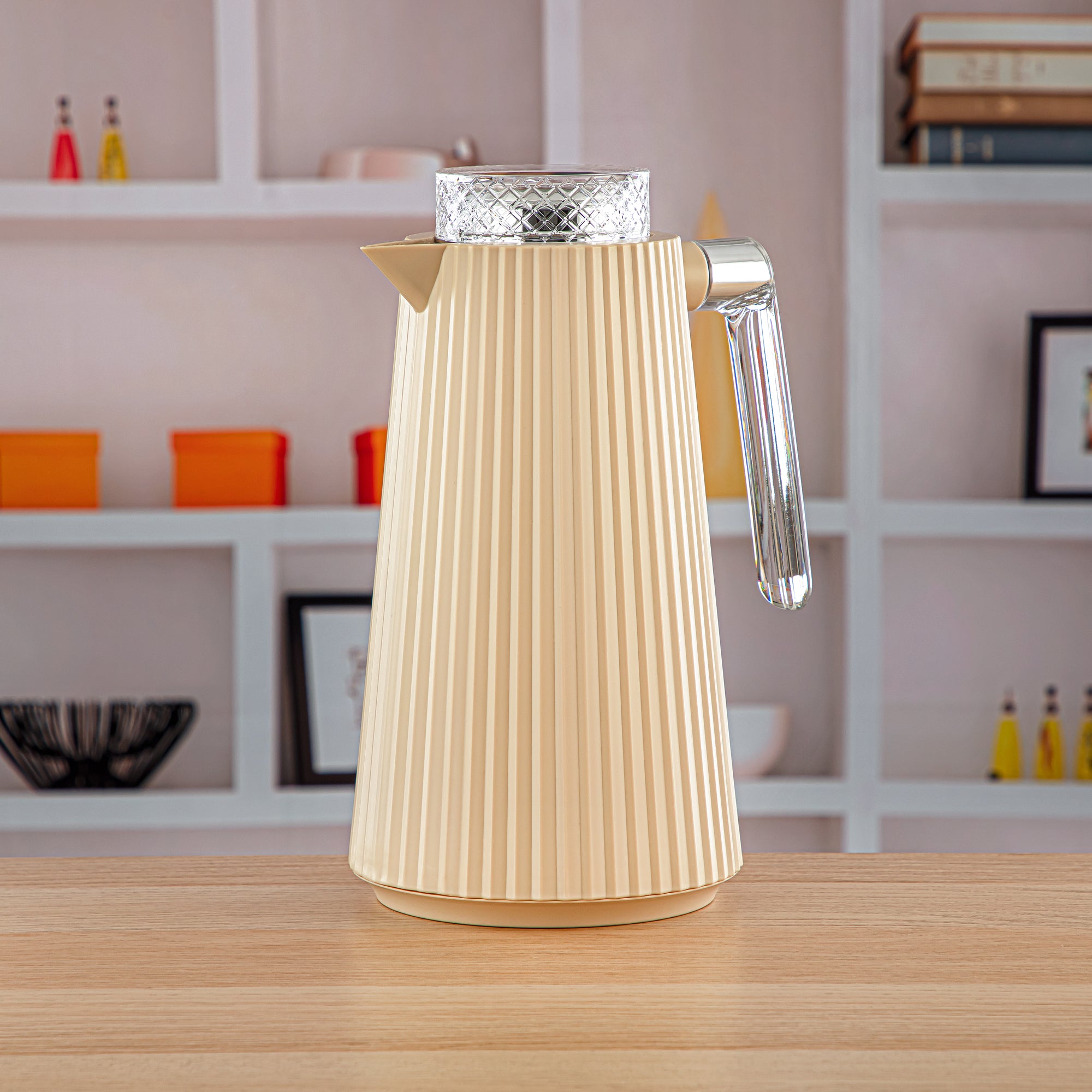 Almarjan 2 Pieces Vacuum Flask Set Beige - GT106-100/130 BG/C/TR