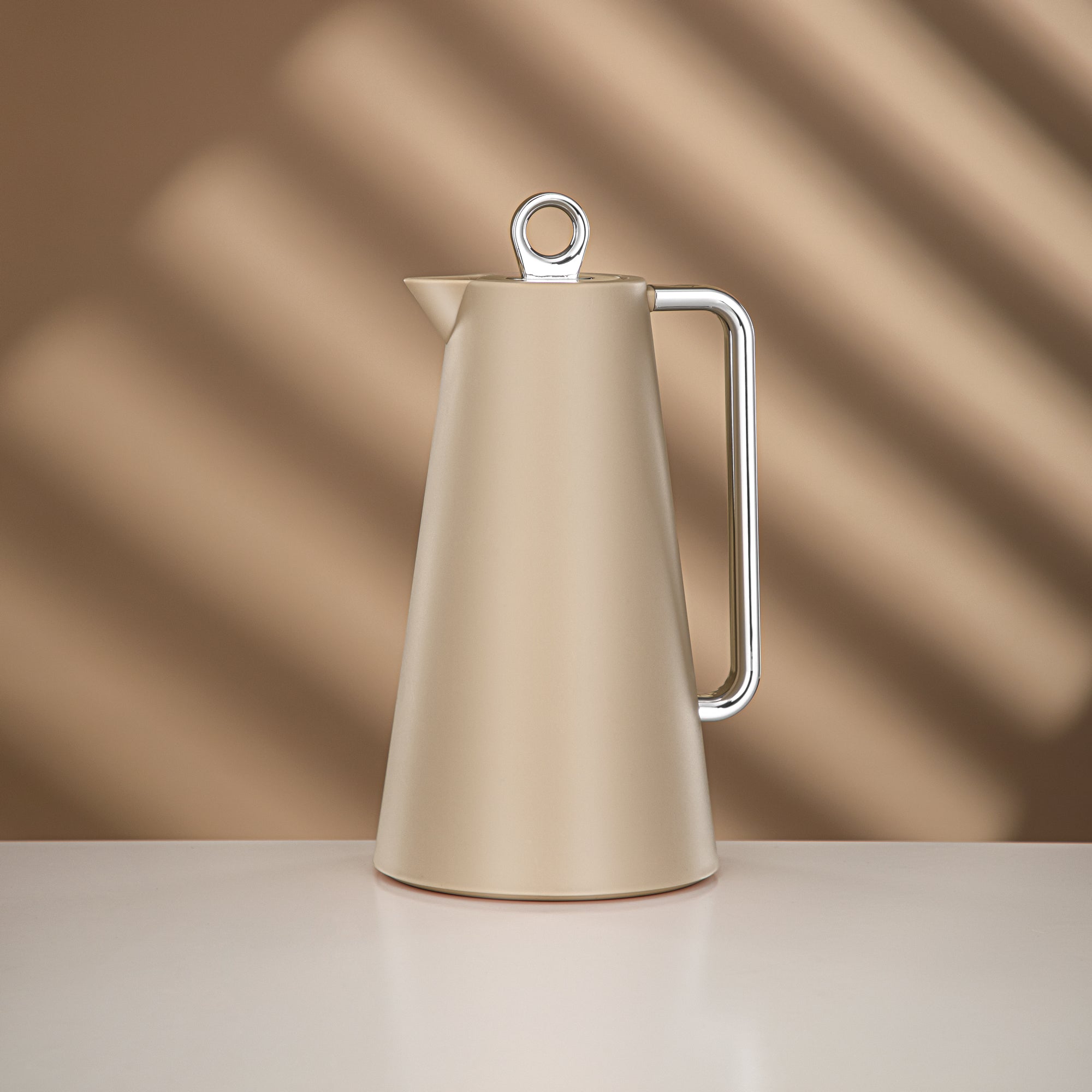 Almarjan Vacuum Flask Set Beige & Silver