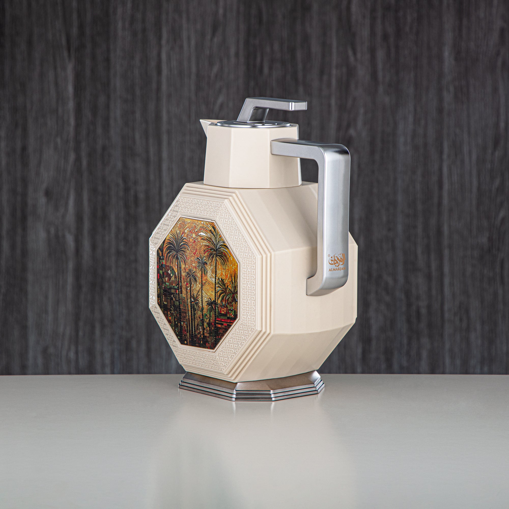 طقم ترامس المرجان ABS 0.6L + 0.95L، عاجي وفضي (OTG-600/950-S#AZ04) - طقوس الشاي والقهوة