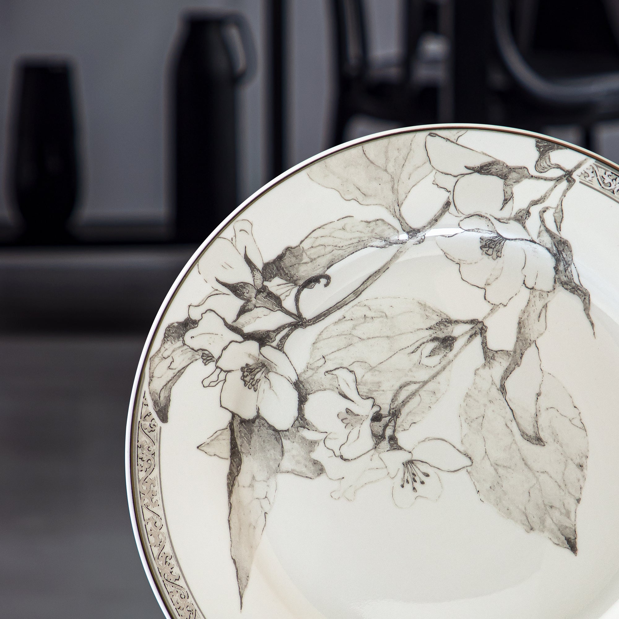 Almarjan 6 Pieces Fonon Collection 7.5 Inches Porcelain Dessert Plate Set - 8588