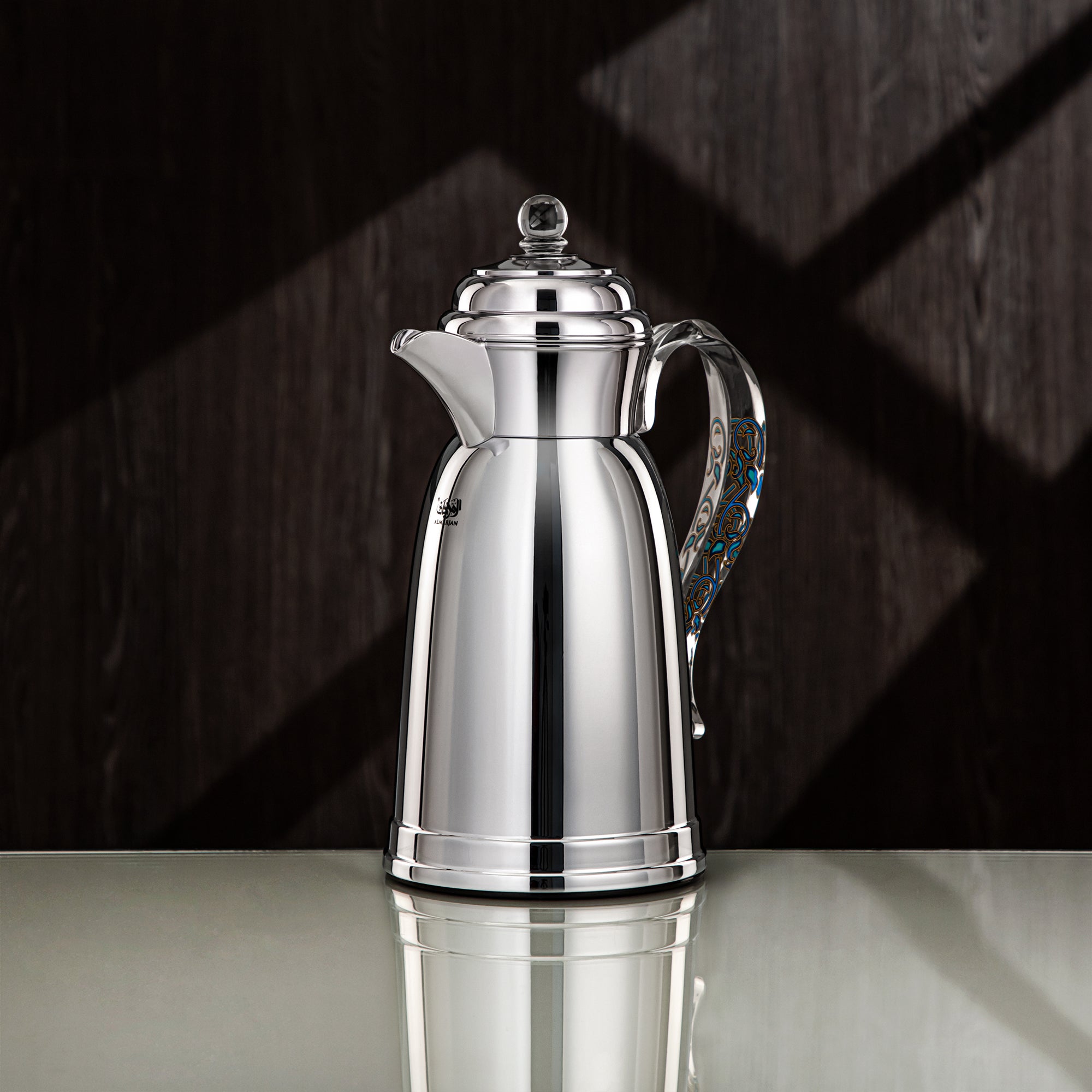 ألمرجان طقم ترامس - 0.7 لتر و 1 لتر، تشطيب فضي، معدن (SM-2A29-070/100 C/BLU) - كلاسيكي، شاي وقهوة