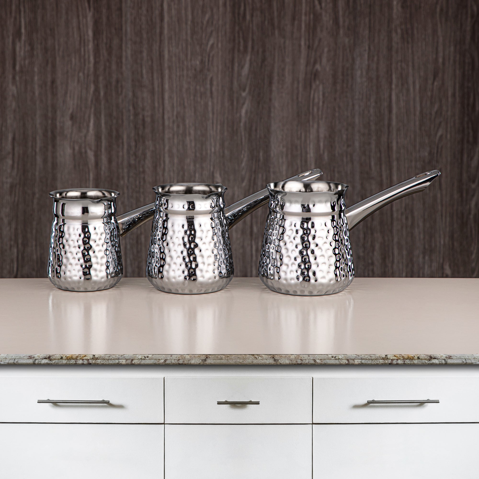 Almarjan Coffee Warmer Set Silver – Al Bawadi