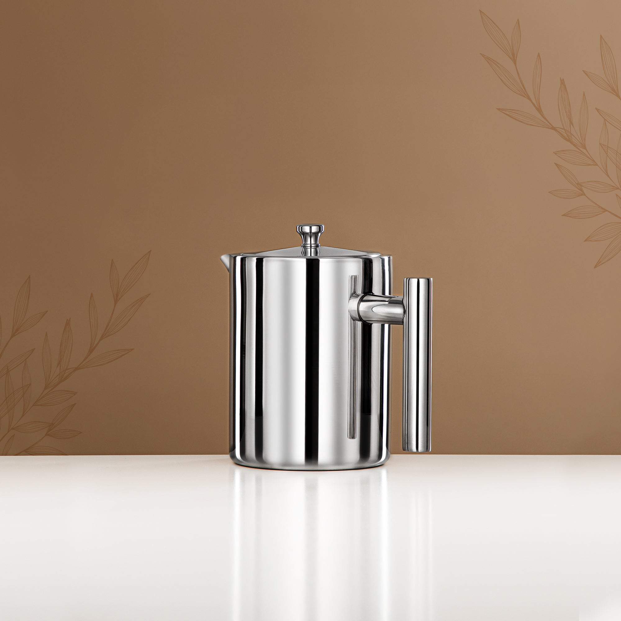 إبريق قهوة المرجان سعة 24 أونصة فضي – أناقة