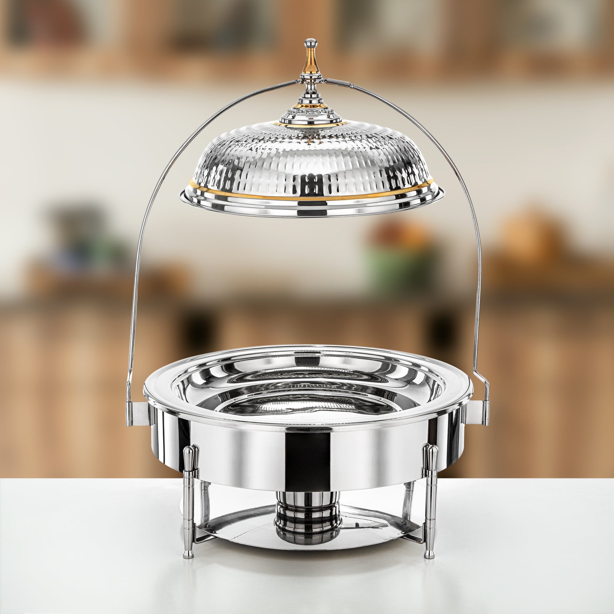 المرجان صحن تسخين 50 سم فضي وذهبي (STS0293412)