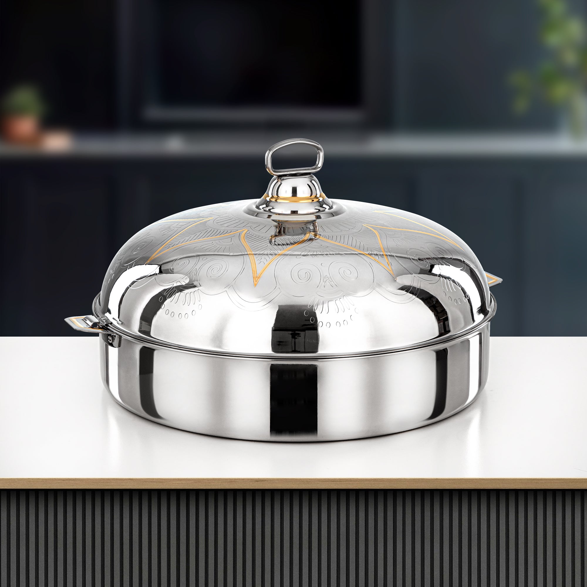 حرارات المرجان 50 سم فضي وذهبي