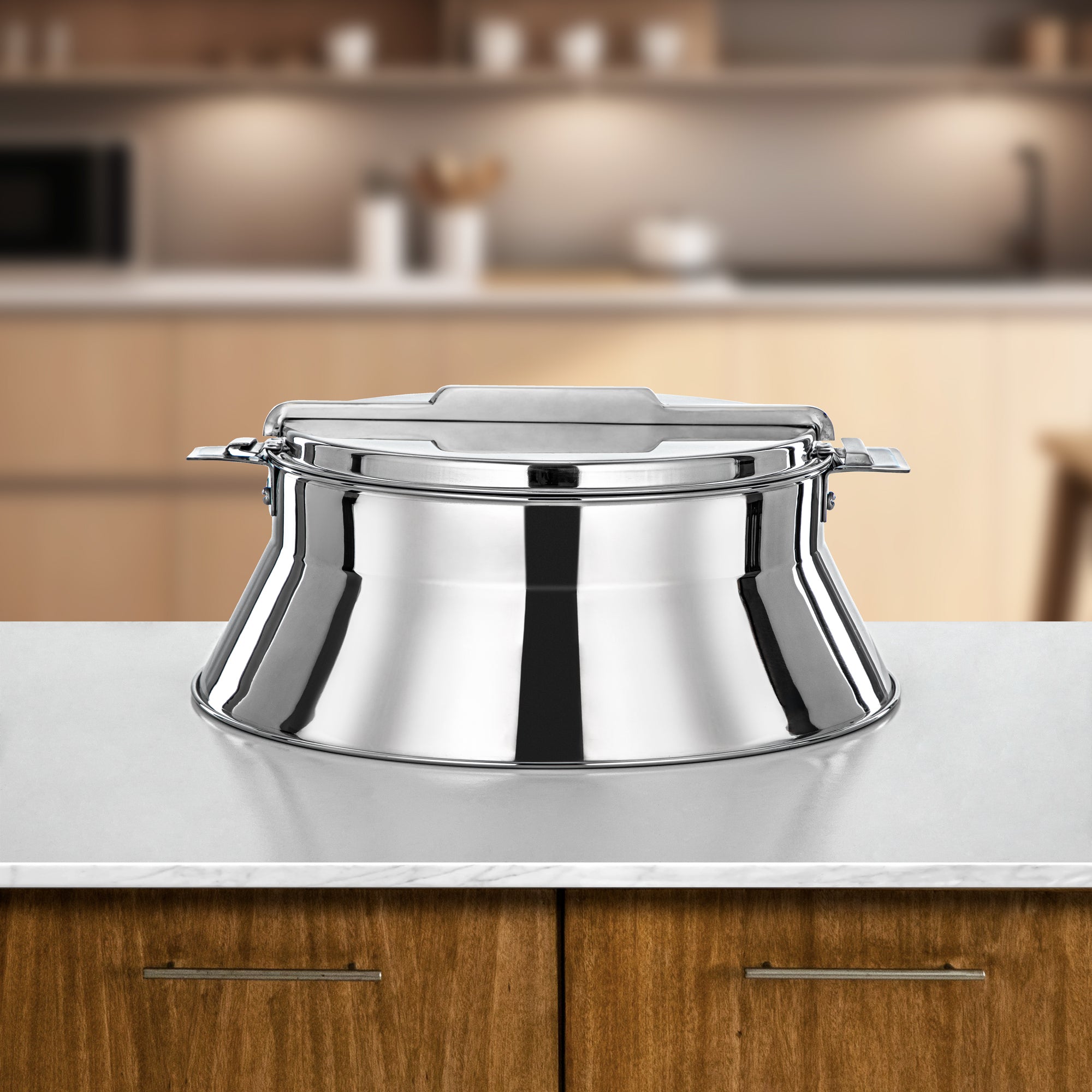 المرق الساخن من المرق من الستانلس ستيل، 30 سم (4000 مل)، فضي (H25P8) - مجموعة دلال