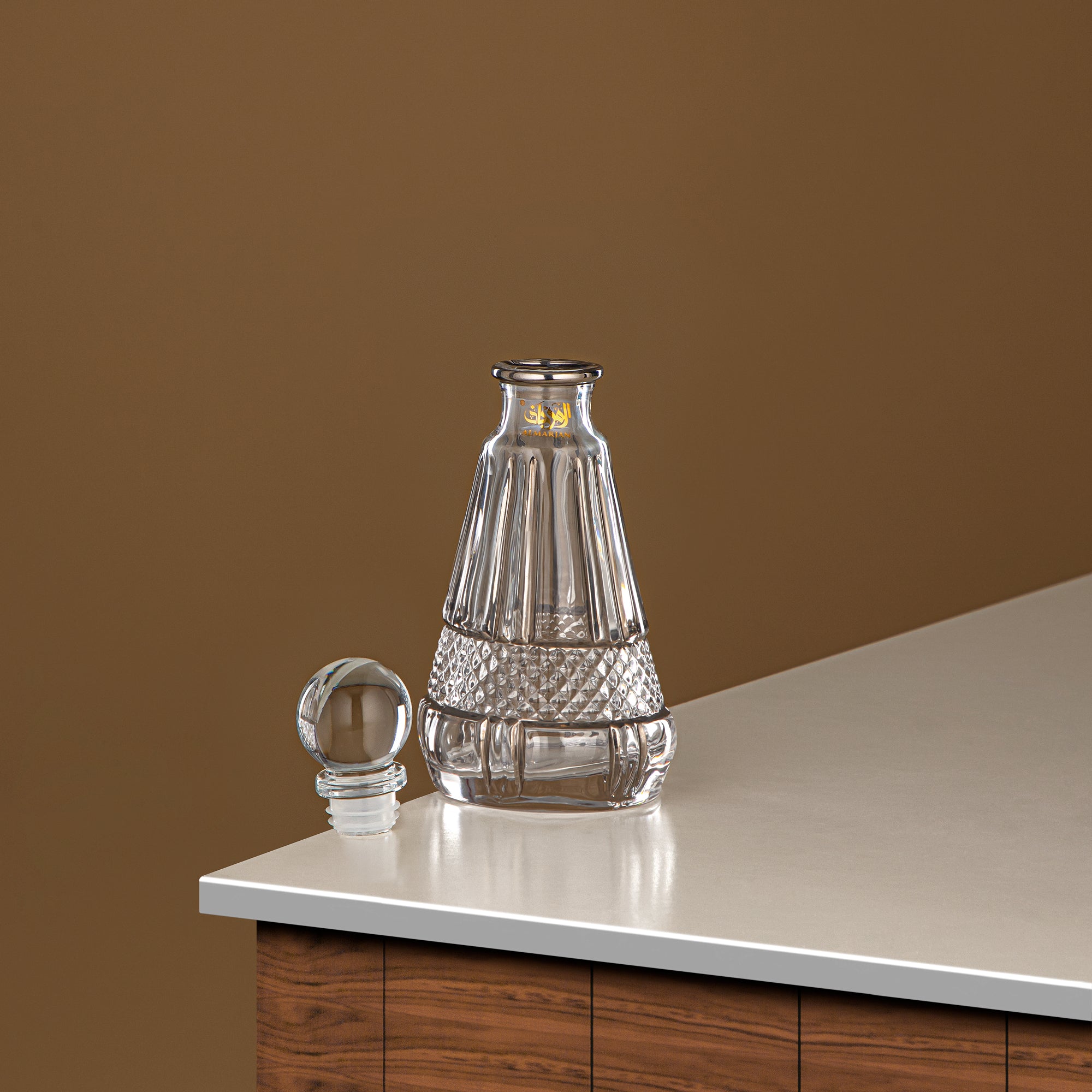 زجاجة عطر المرجان 200 مل (VR-D41-5-Silver) - زجاج بمقبض بجعة | مجموعة البجعة