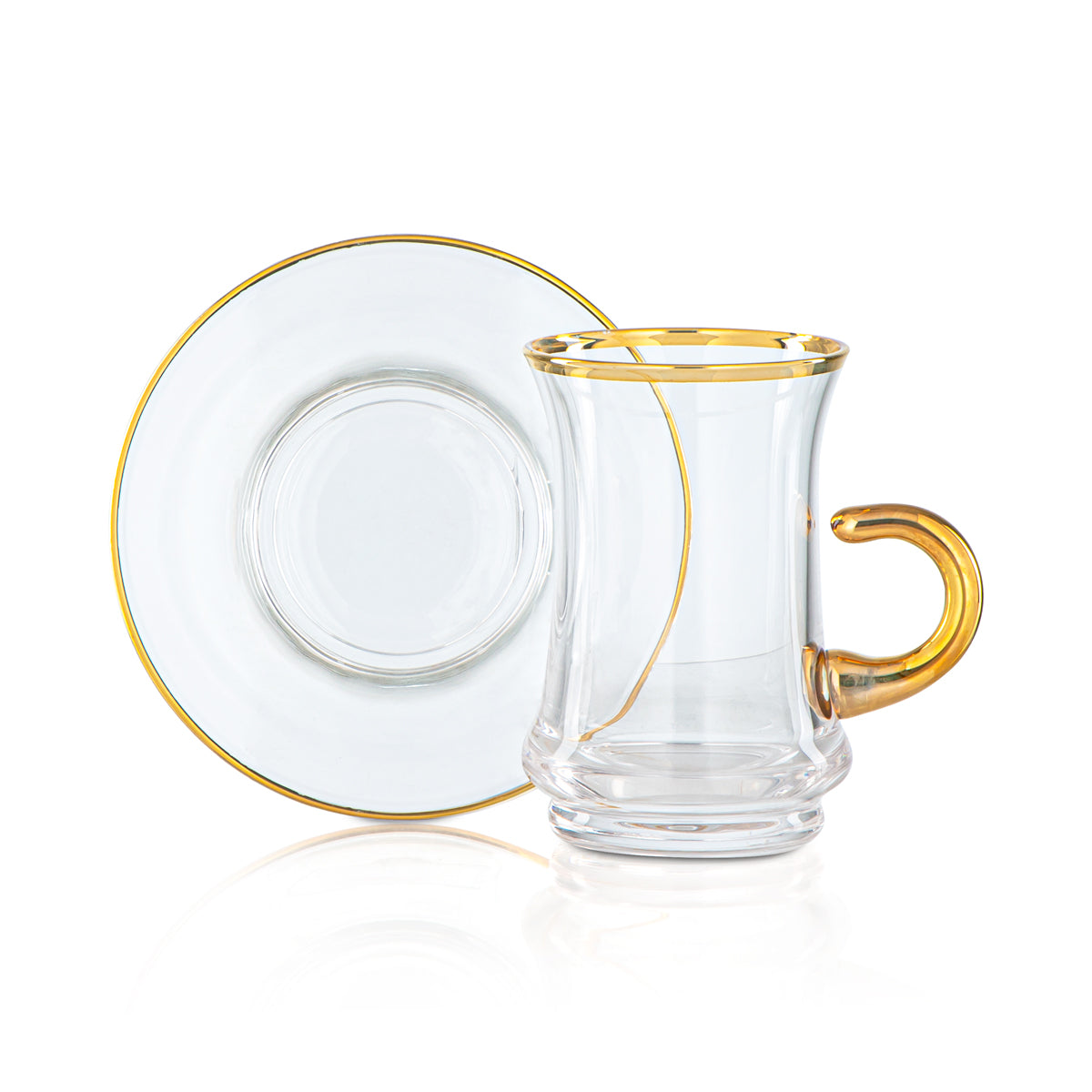 Almarjan 120 ML Glass Tea Cup - 1265B-0001P-GLD