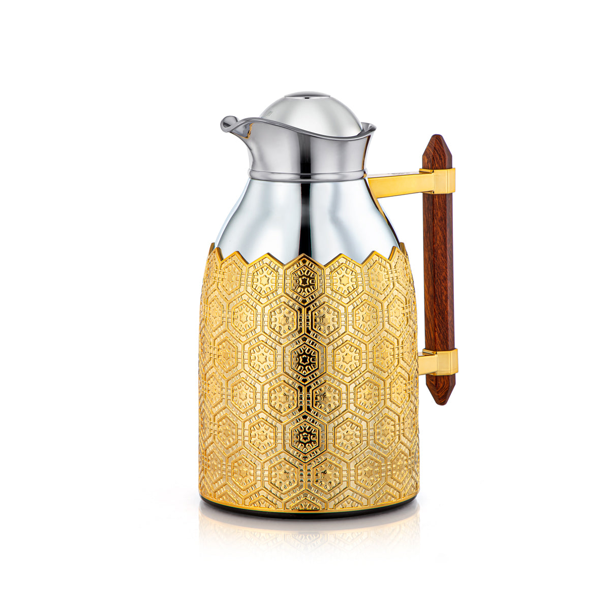 Almarjan 2 Pieces Vacuum Flask Set Silver & Gold - CBL + CBM-CEN