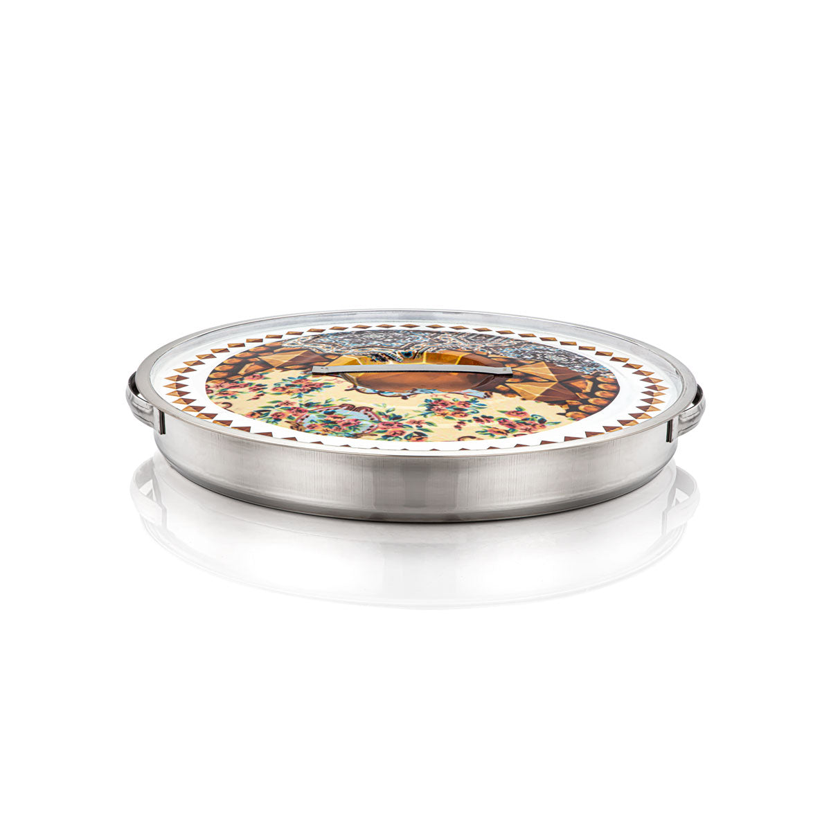 Almarjan 42 CM Fonon Collection Stainless Steel Breakfast Tray - Meena 17