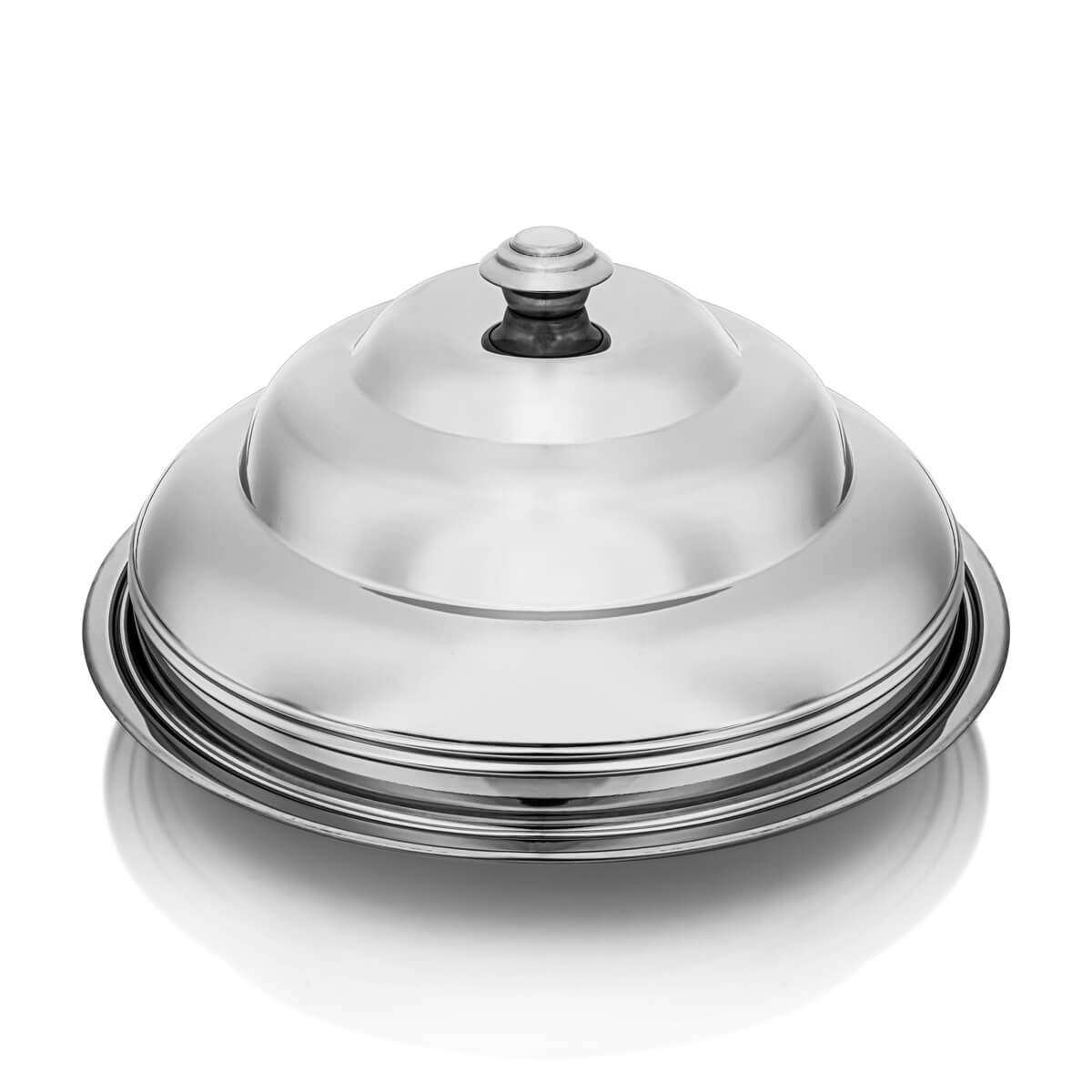 Almarjan 50 CM Orchid Collection Stainless Steel Koozy Tray Silver - STS0292609