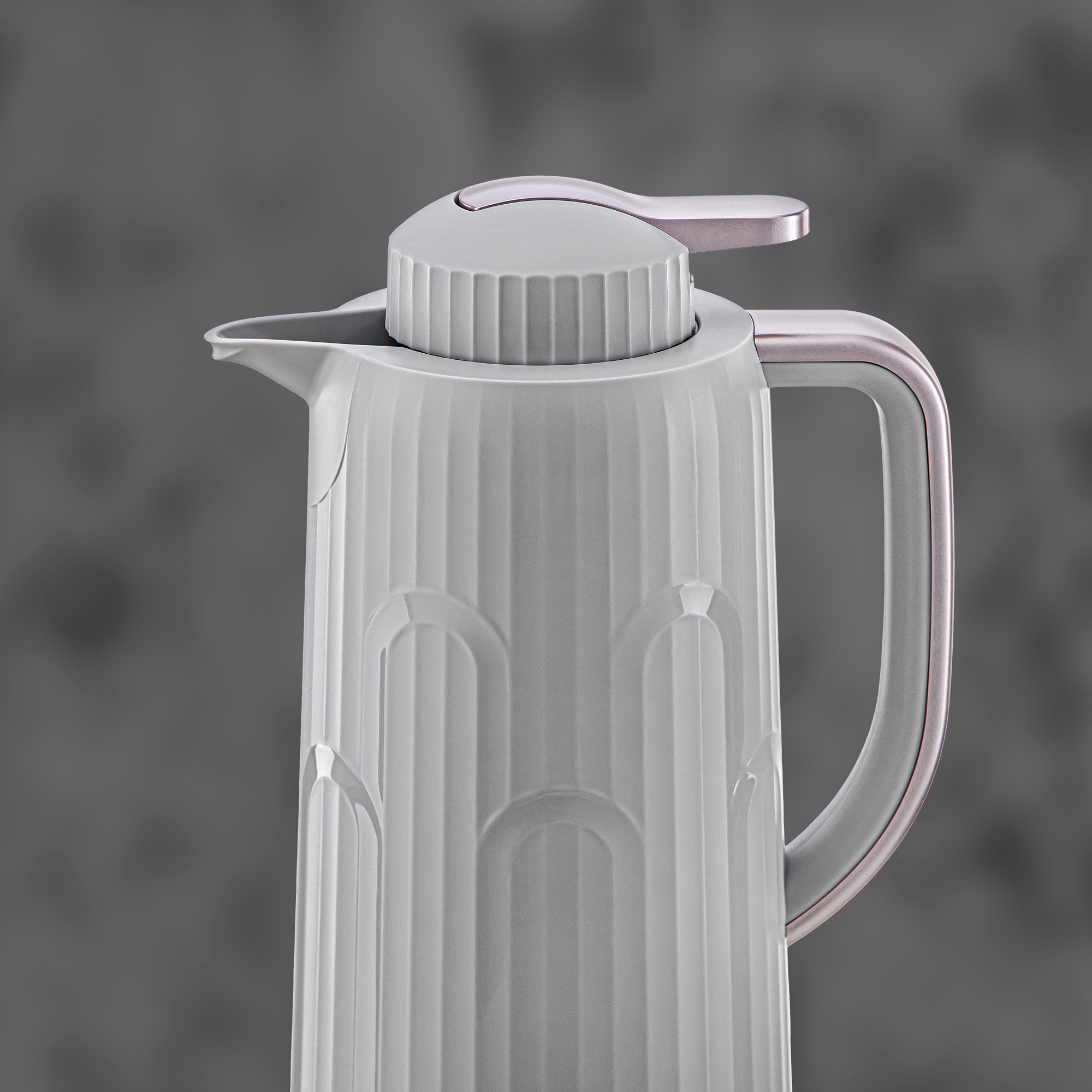 طقم ترامس المرجان 1 لتر + 1 لتر رمادي وذهبي مطفي