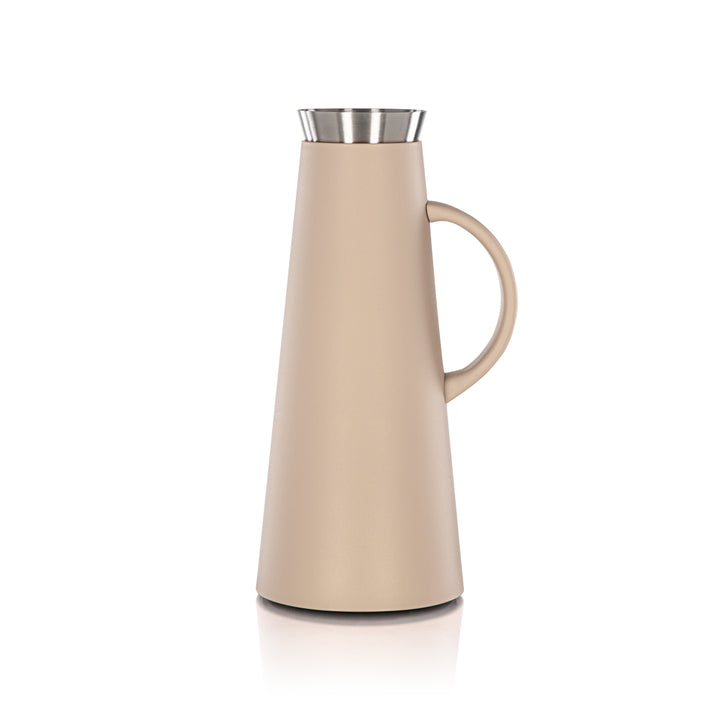 Almarjan 1 Liter Vacuum Flask Beige & Silver - 75410-MC