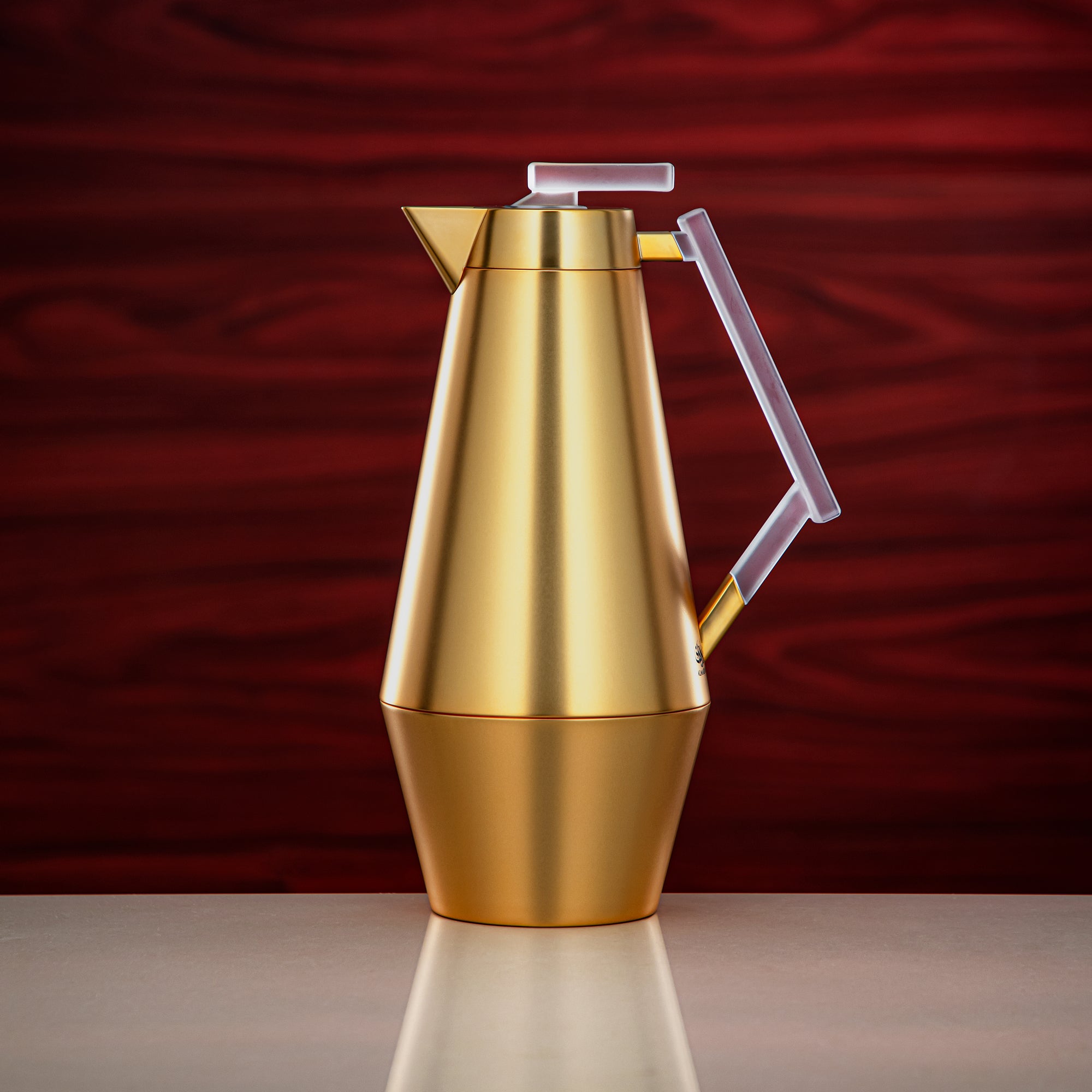 Almarjan Vacuum Flask Set 0.7L & 1L Matt Gold & Frost