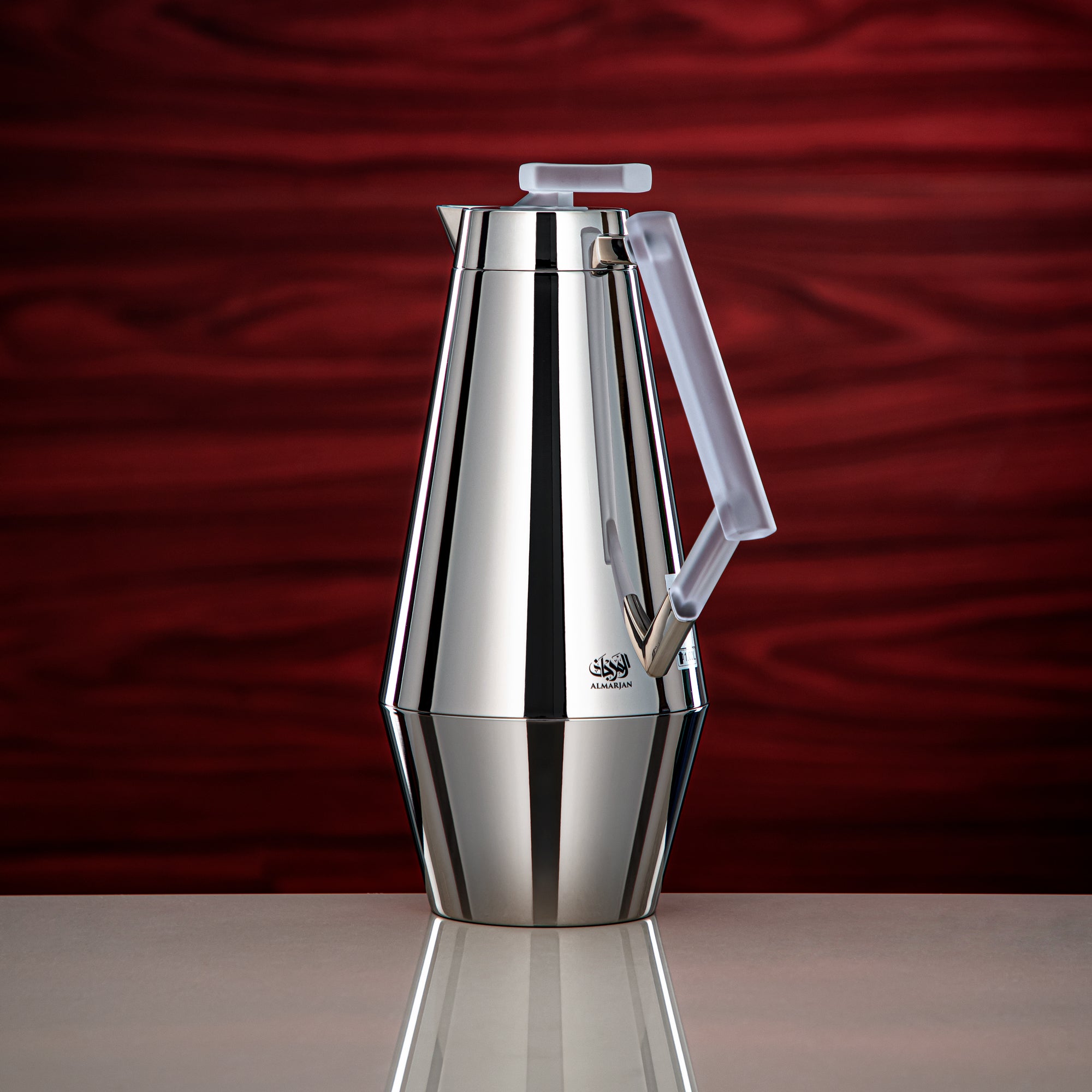 طقم ترامس المرجان 0.7 لتر و1 لتر فضي وفروست