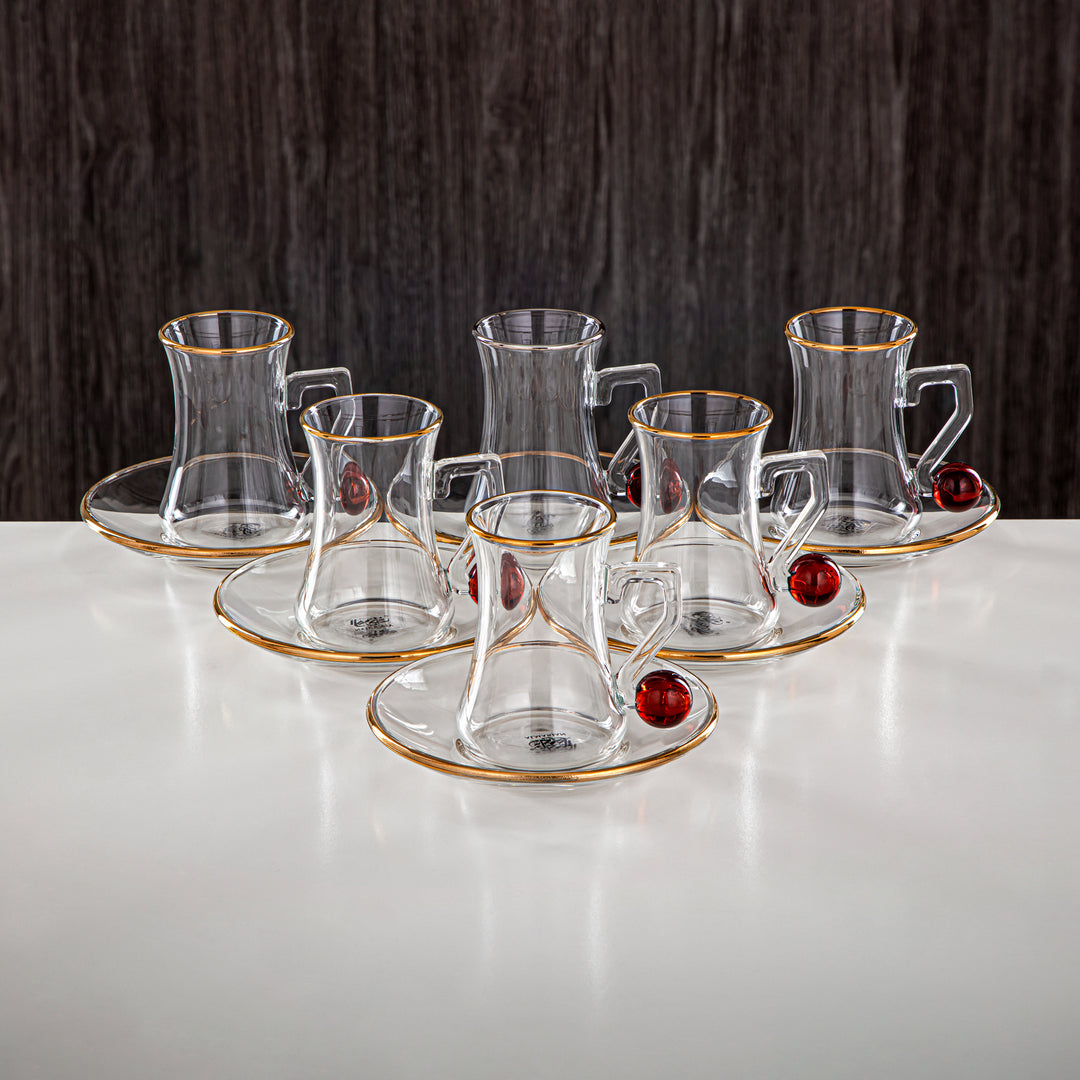 Almarjan 18 Pieces Borosilicate Glass Tea Set - FB803-18 MAR/G