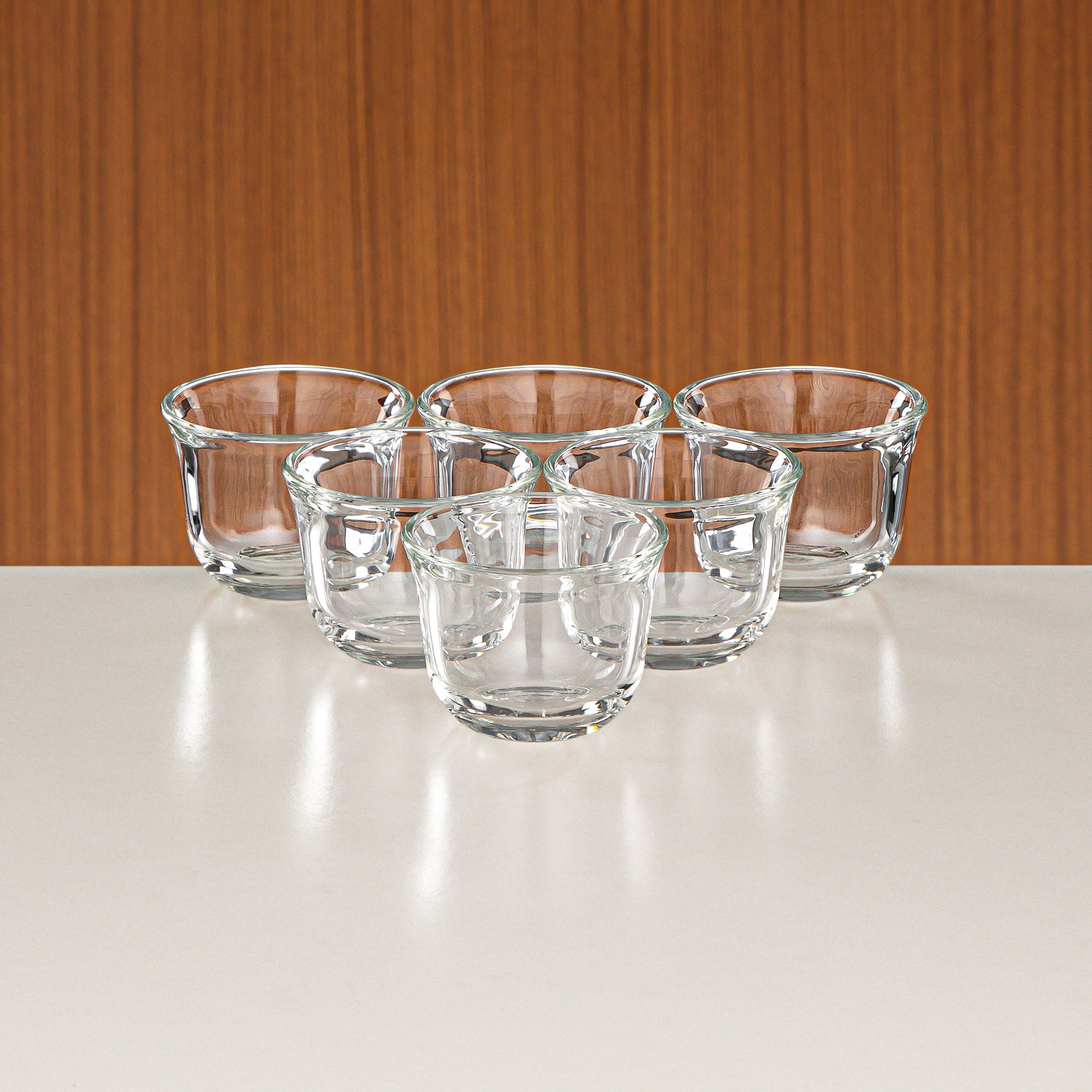 طقم شاي وقهوة المرجان 18 قطعة أكواب زجاج بوري سيليكات فضي وذهبي صحون ABS موديل FG820-18 C/G