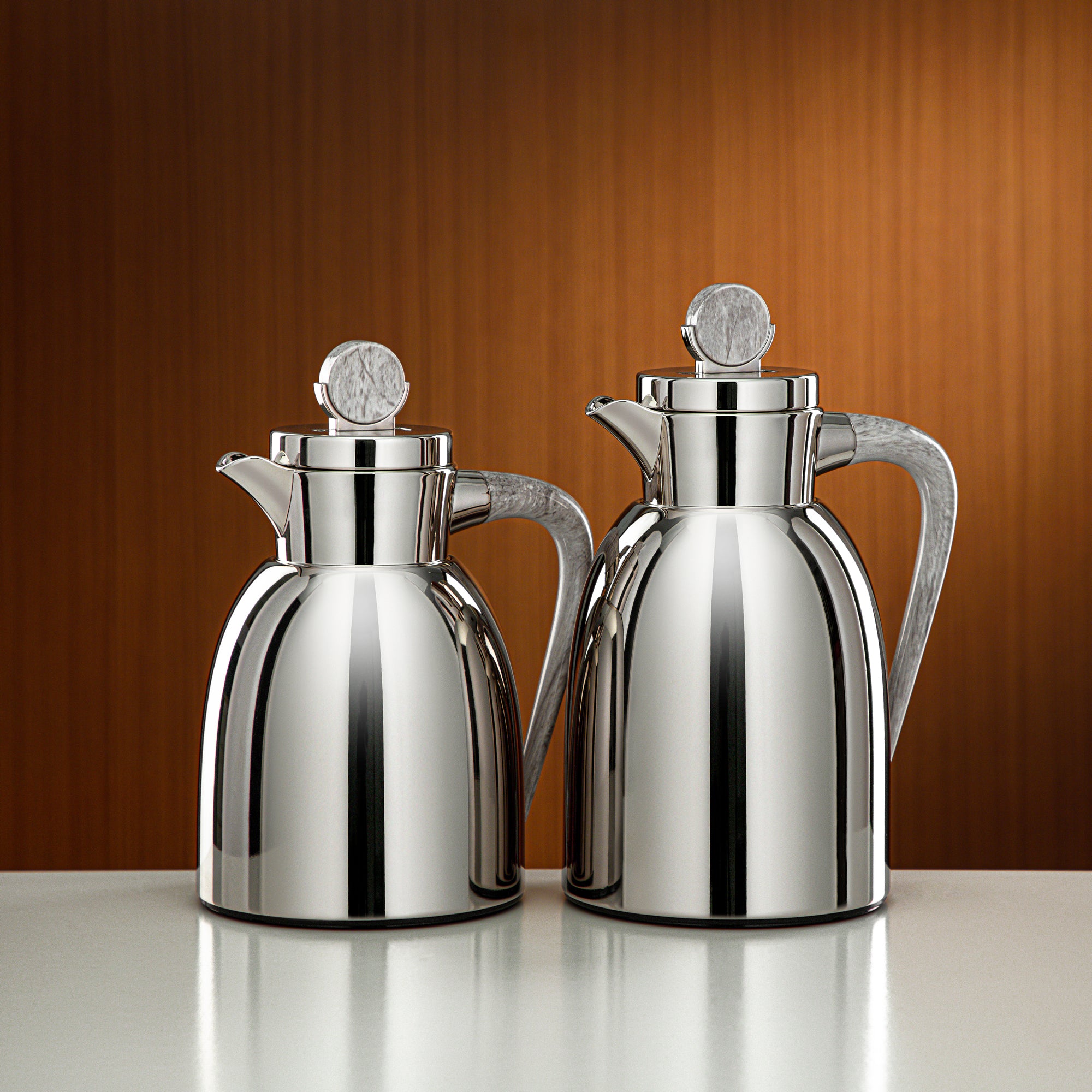 طقم ترامس المرجان 0.7 لتر و1 لتر نيكل ورخام – FG823-070 NI/BGM07 + FG823-100 NI/BGM10