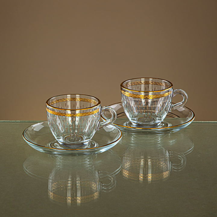 Combi 6 Pieces Glass Espresso Cup Set - G1013/1Z-35/ED