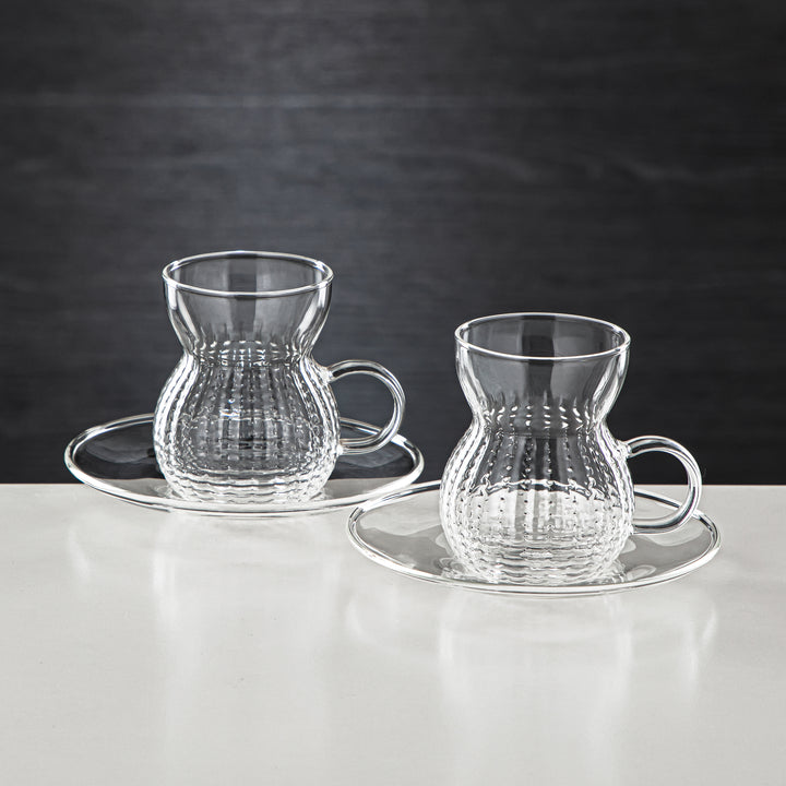 Almarjan 6 Pieces Borosilicate Glass Tea Cup - GLS0010103