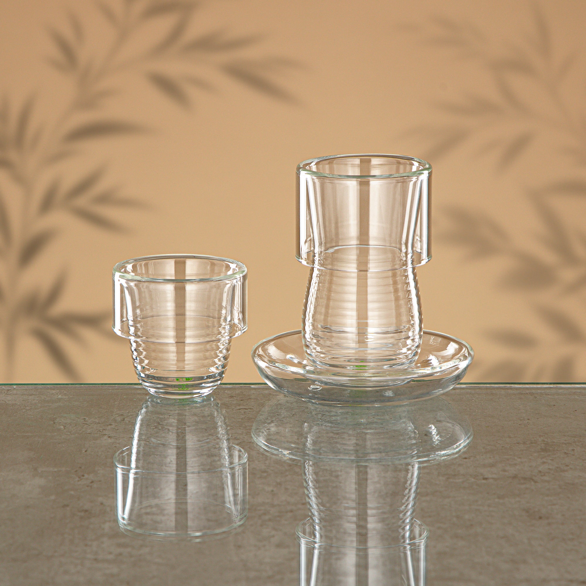 طقم شاي المرجان ١٨ قطعة شفاف