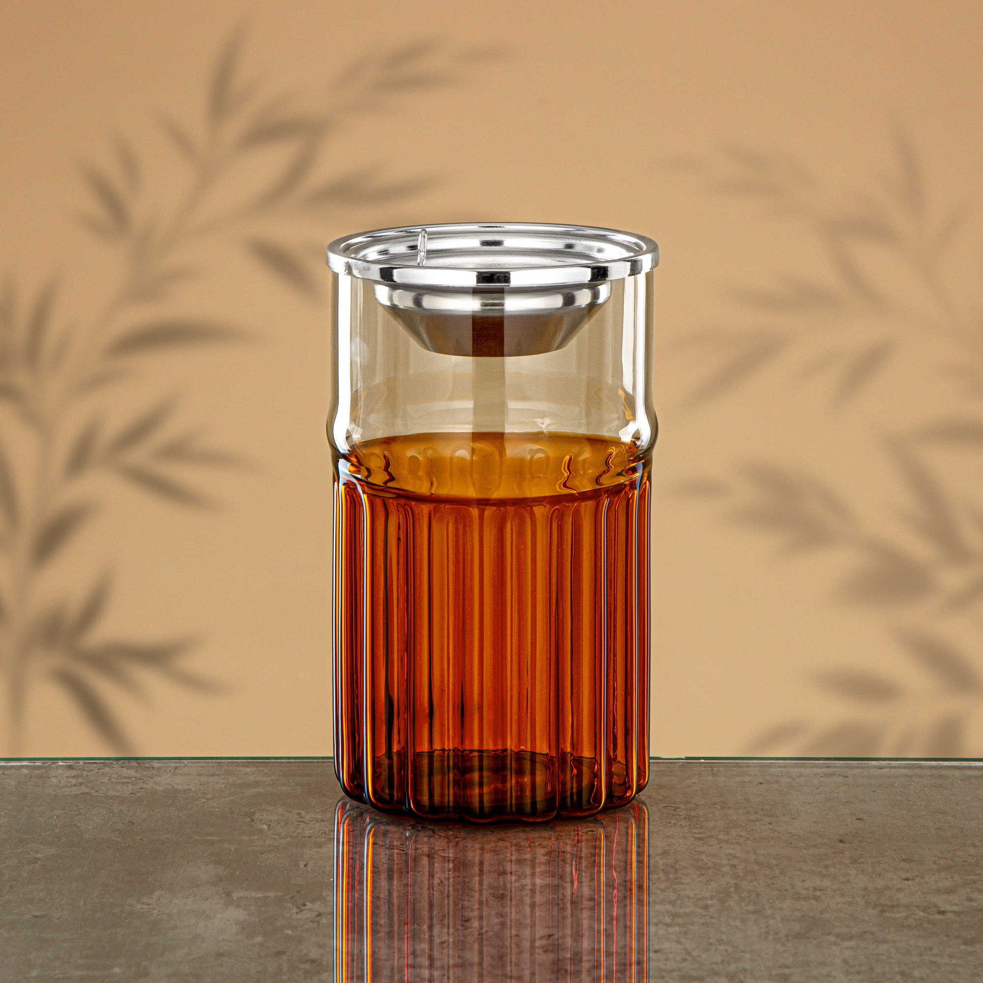 مبخرة المرجان بلون الكهرمان والشفاف