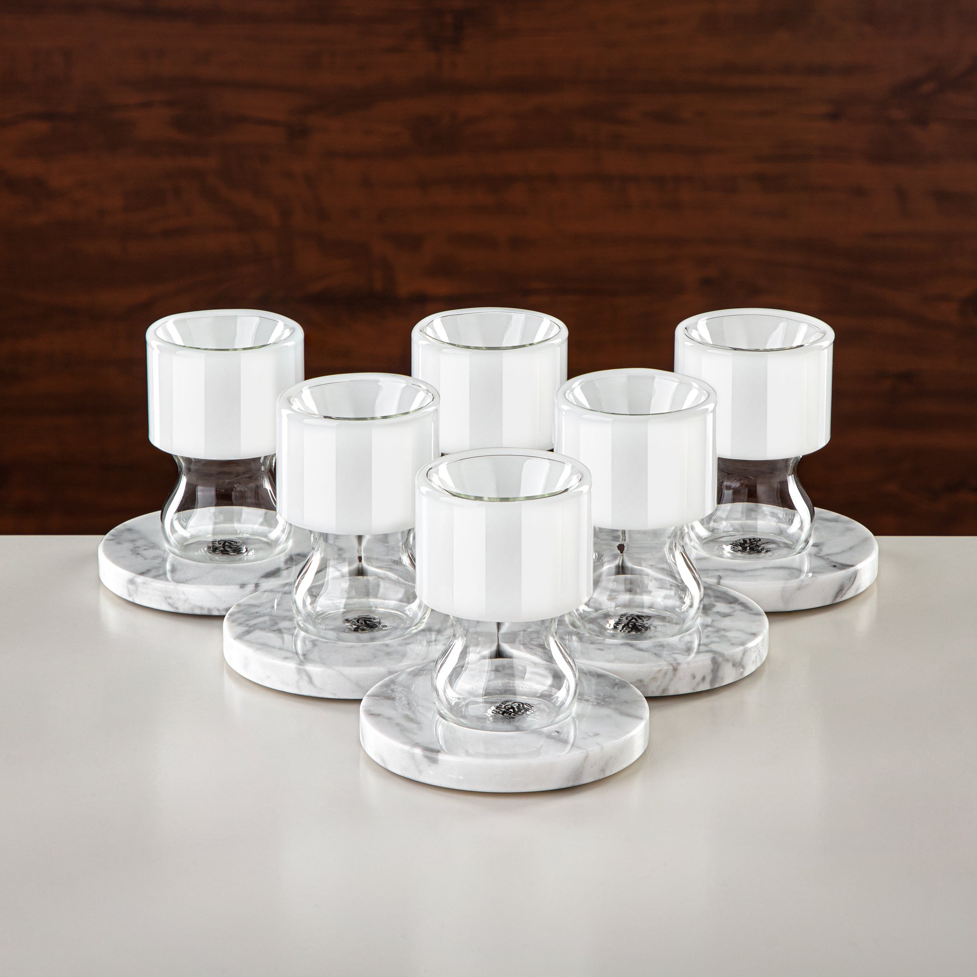 Almarjan Tea & Coffee Set 18 Pieces, Glass, White & Clear (GLS2630050) - Chich Serveware