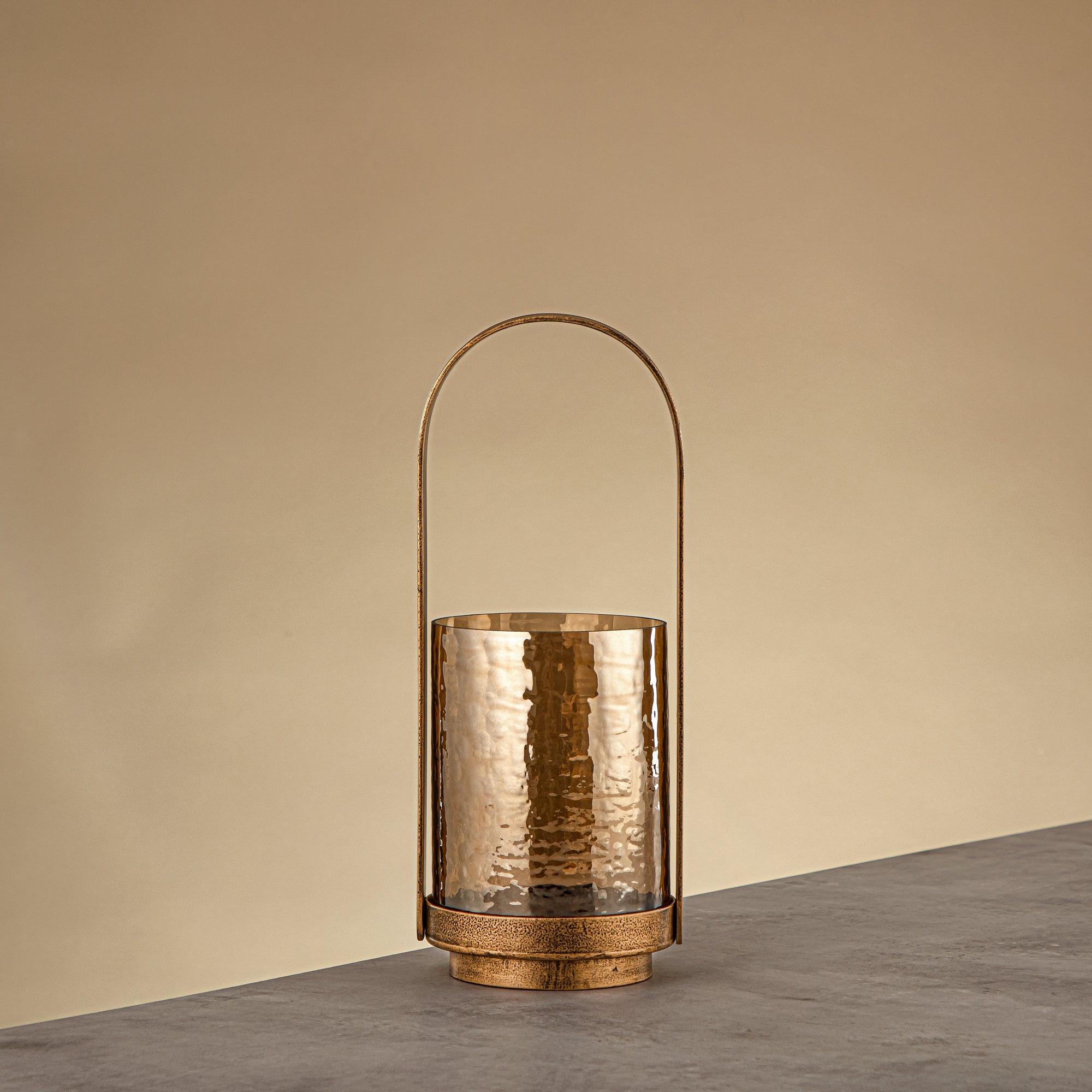 Almarjan Hurricane Lantern 32cm Antique Gold