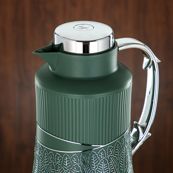 Almarjan 2 Pieces Vacuum Flask Set Sage Green & Silver - GT112AB-100 NGR/C