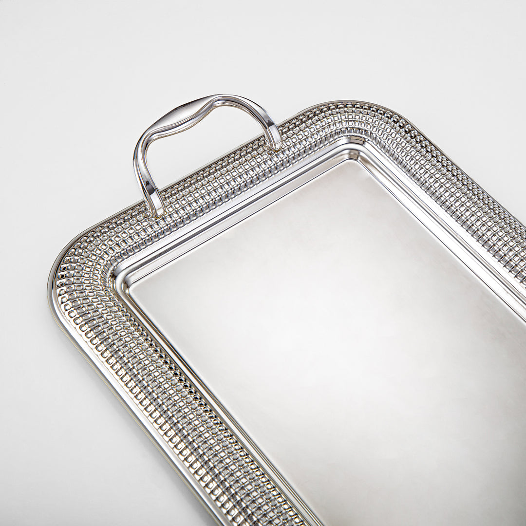 Almarjan 3 Pieces Serving Tray Set Silver - HT2308010