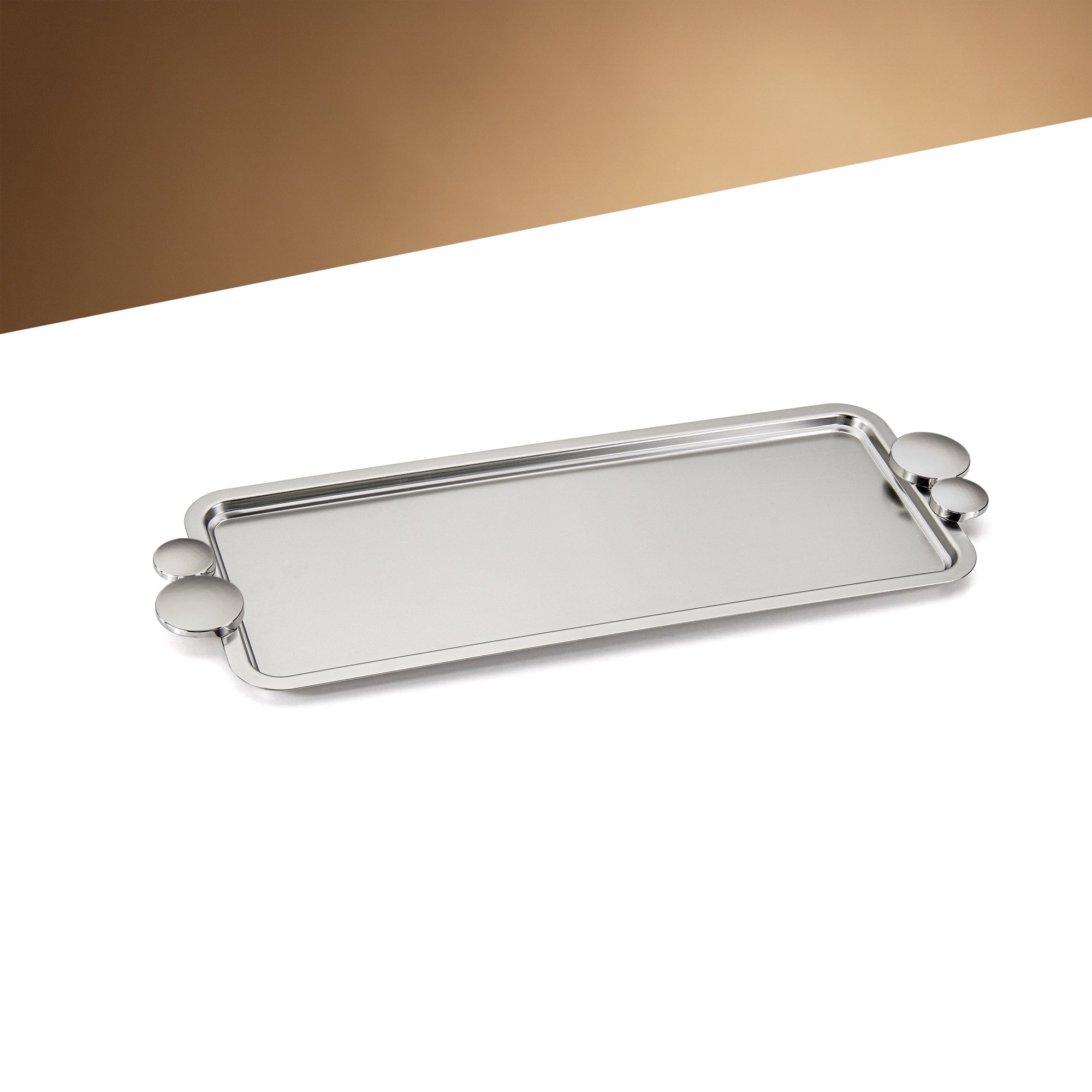Almarjan 45 CM Serving Tray Matte Nickel - HT2506019