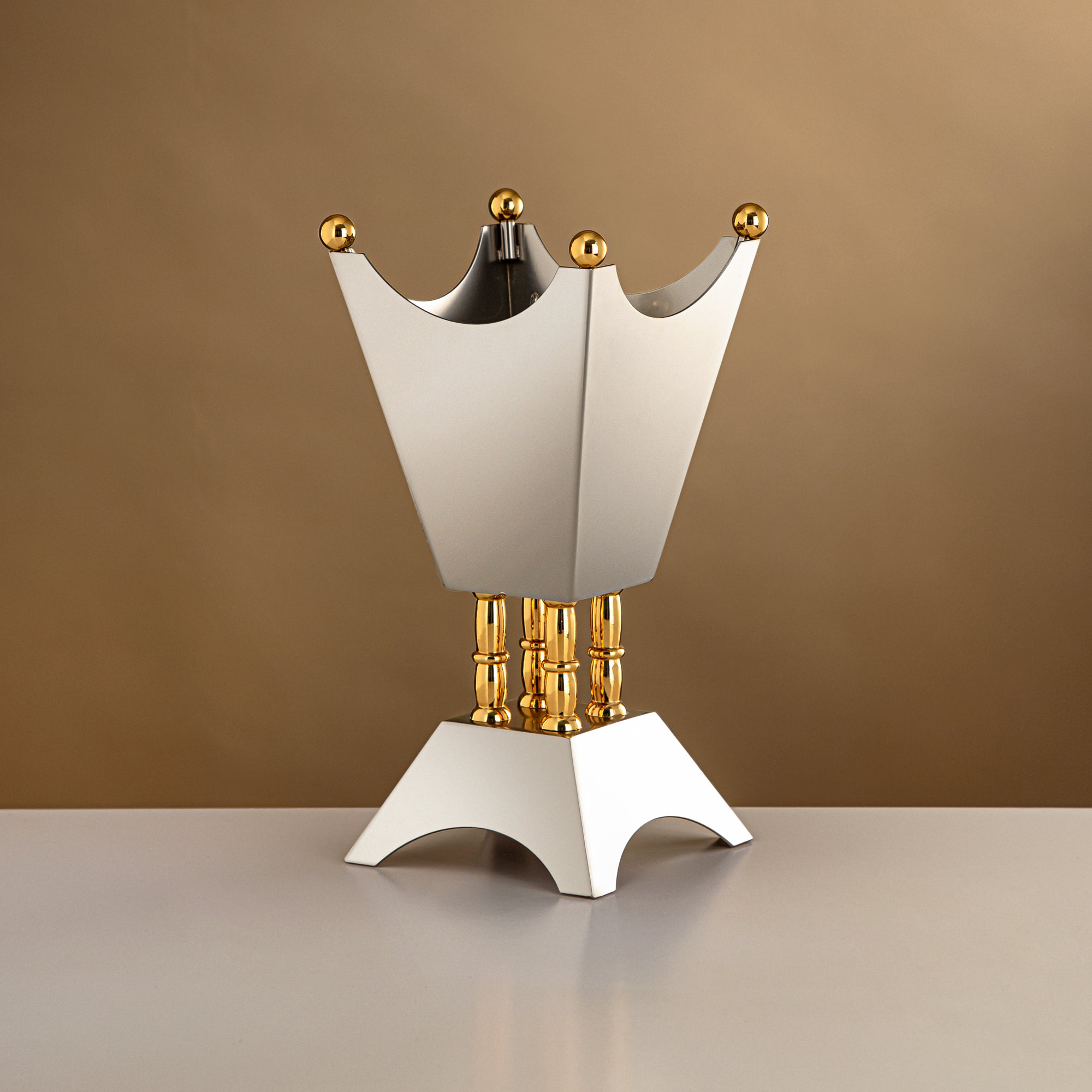 المرجان مبخرة بسجادة 25 سم نيكل وذهب - HT2506053