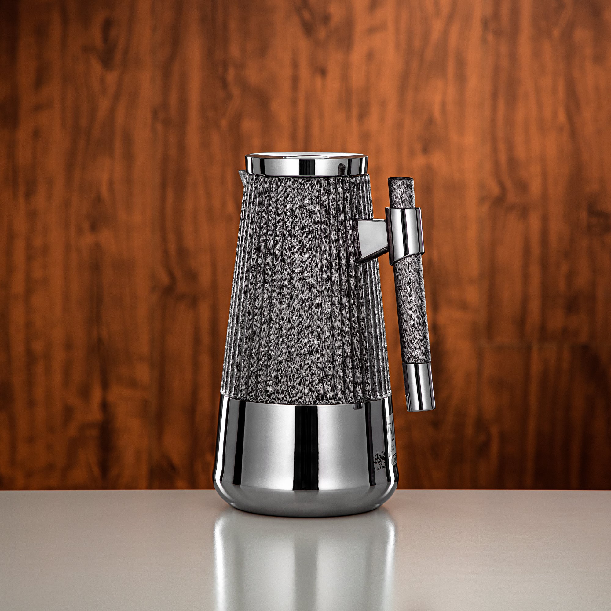 Almarjan Vacuum Flask Set 1L + 1L Gun Black & Silver