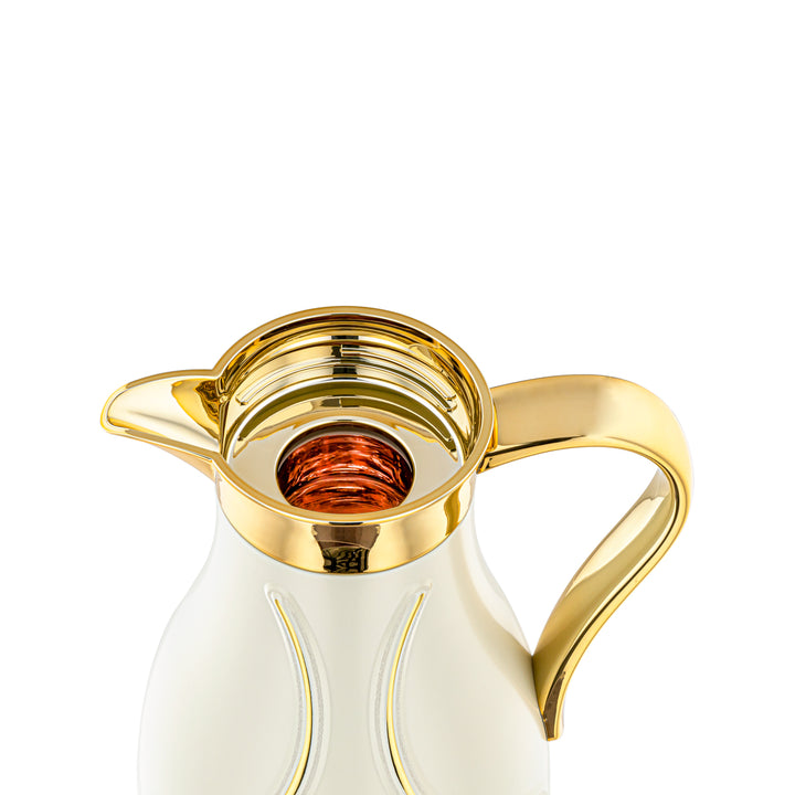 Almarjan 2 Pieces Vacuum Flask Set White & Gold - QKP-0700/1000Q330YZC95-H195G