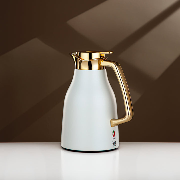 Almarjan 0.7 Liter Vacuum Flask Matt White & Gold - RGC-0700Q330YZC95