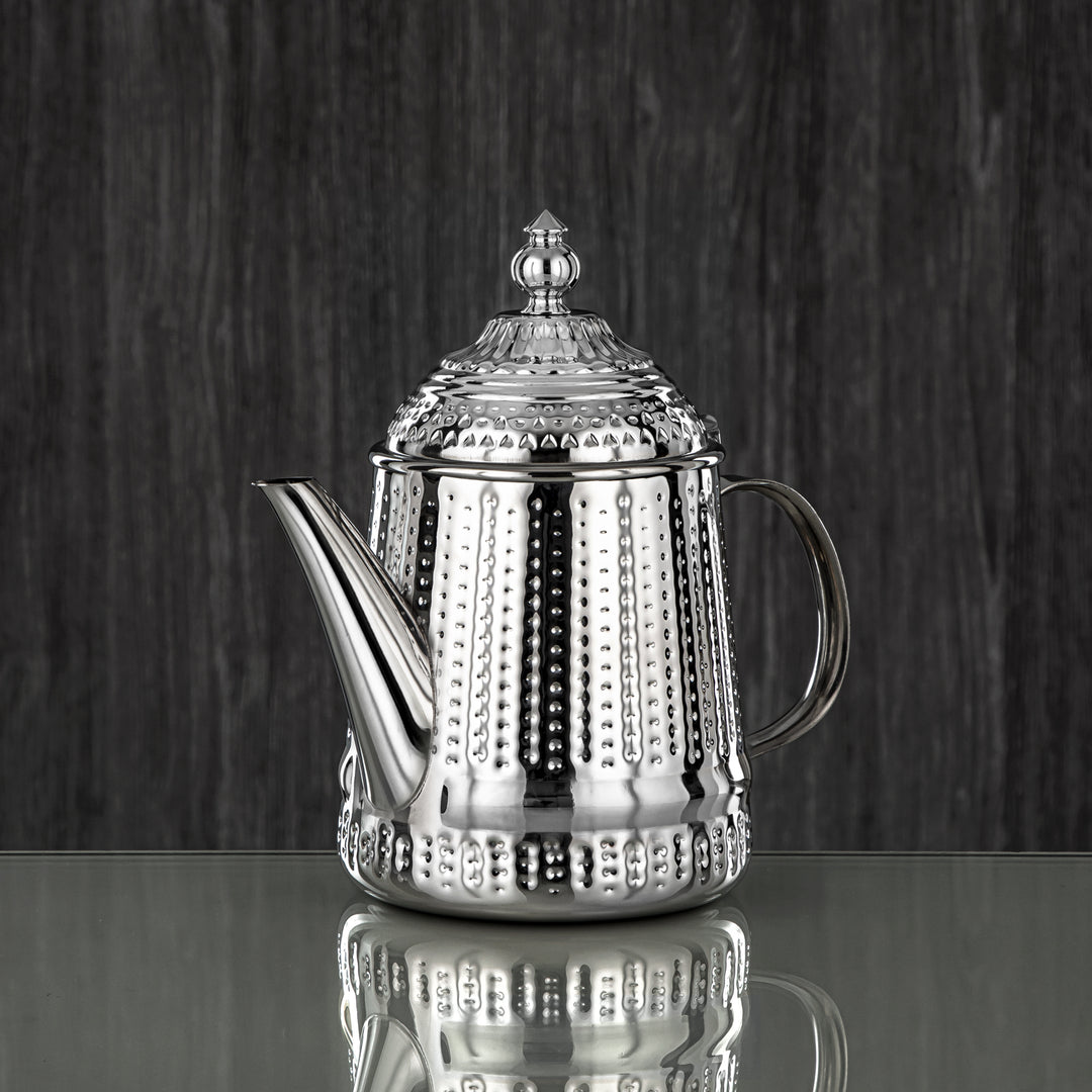 Almarjan 48 Ounce Barari Collection Stainless Steel Teapot Silver - STS0013048