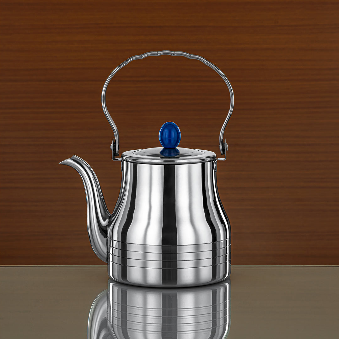 Almarjan 1.2 Liter Elegance Collection Stainless Steel Tea Kettle Silver & Blue - STS0013137